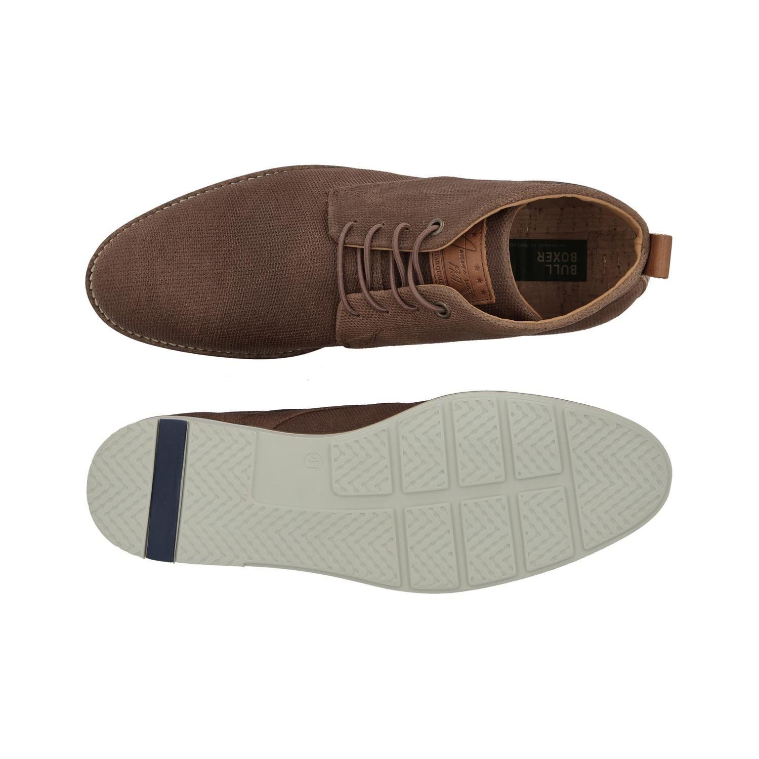 BULLBOXER BOTINES HOMBRE CUERO CORDONES ELASTICADOS VAROS-6-76 BRANDY-2