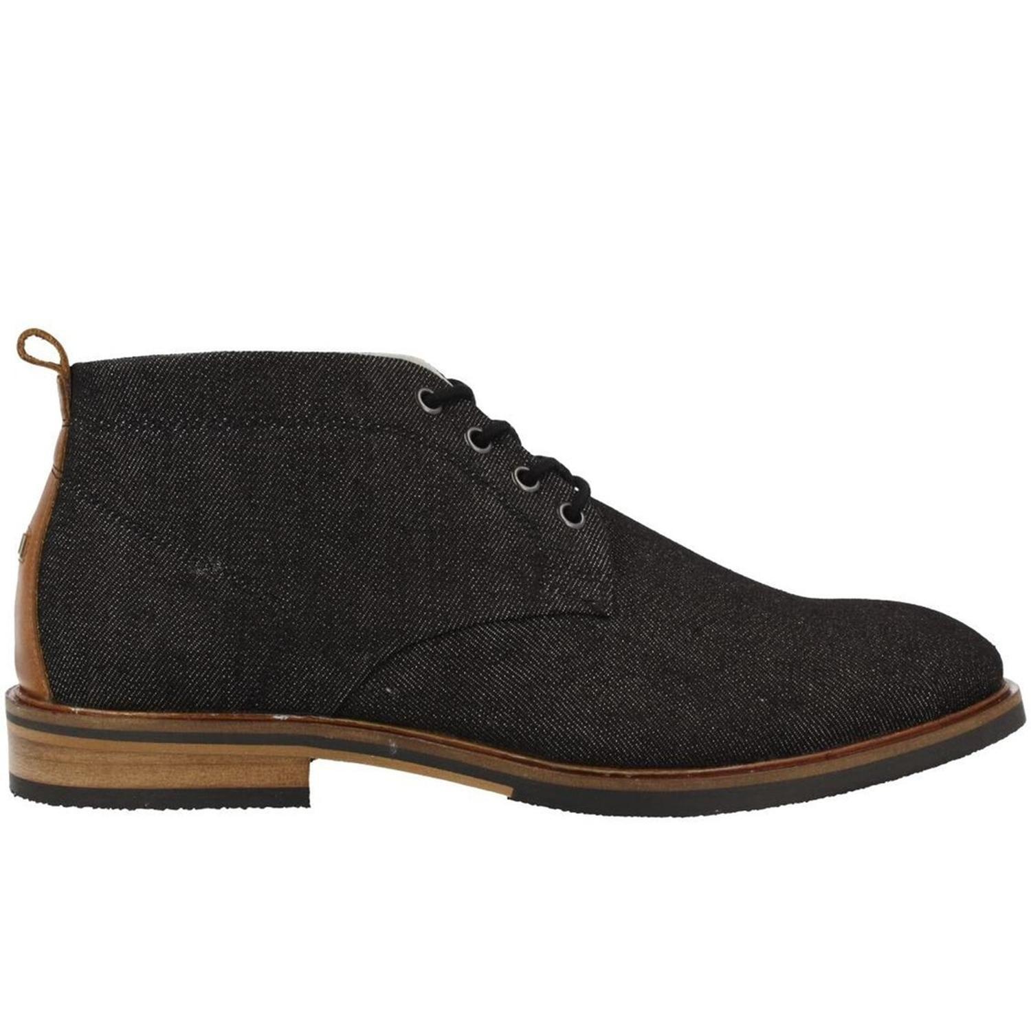 BULLBOXER BOTINES HOMBRE TEXTIL CORDONES ELASTICADOS KRAPINA-6-76 NEGRO-1