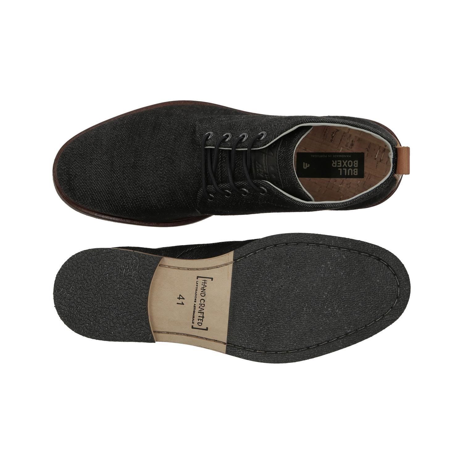 BULLBOXER BOTINES HOMBRE TEXTIL CORDONES ELASTICADOS KRAPINA-6-76 NEGRO-2