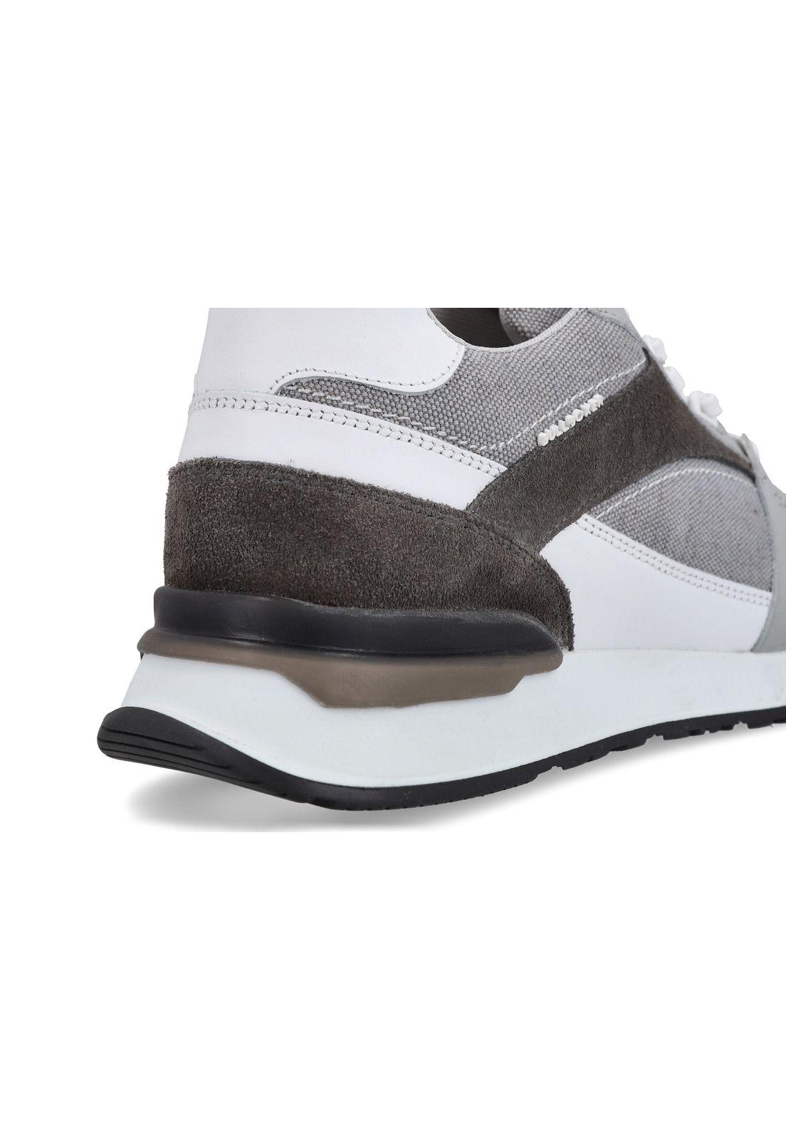 Zapatillas Cuero Y Textil Split-0-70 Blanco-3