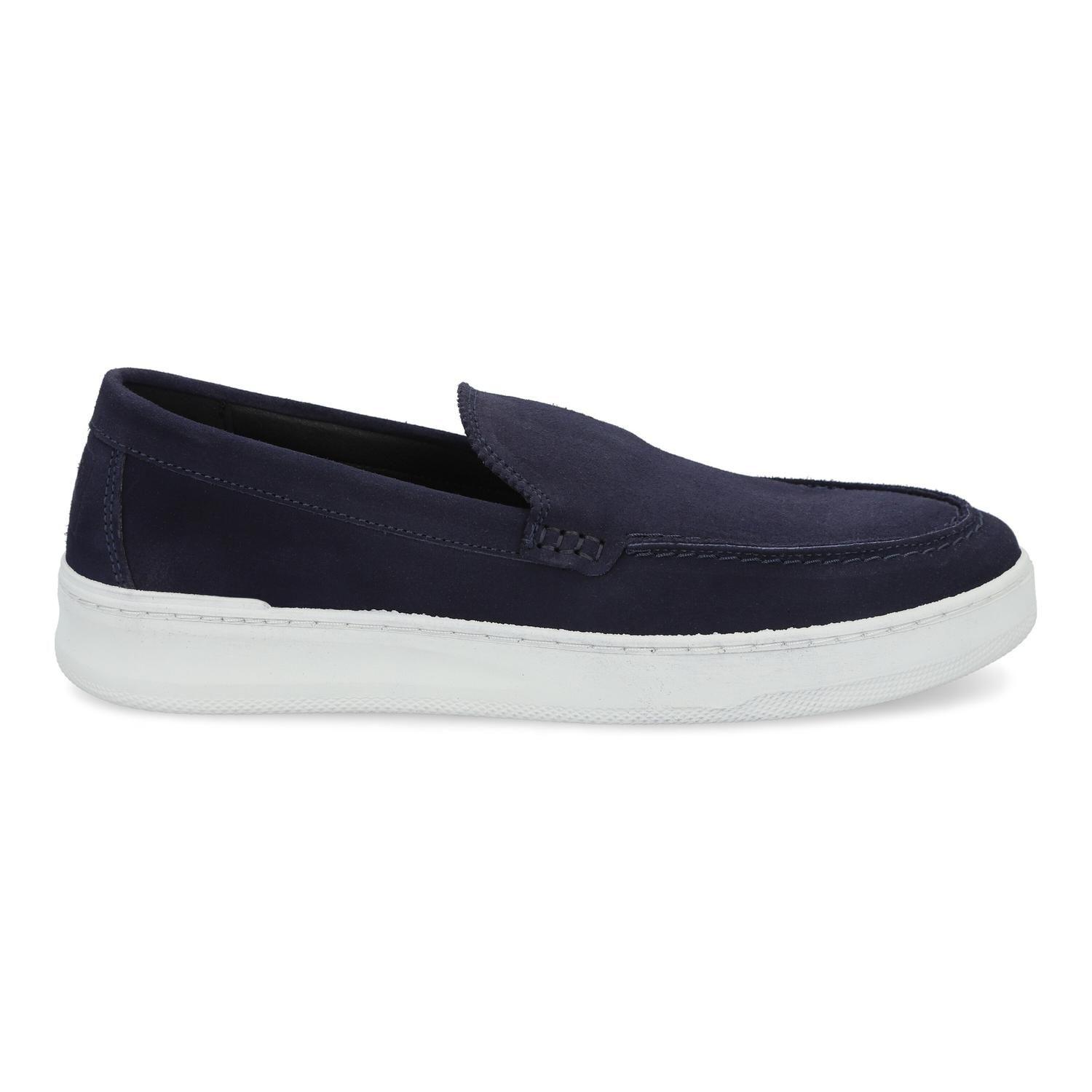 Zapatillas Urbanas Slip-On Hombre Cuero Murren Azul Cardinale-1