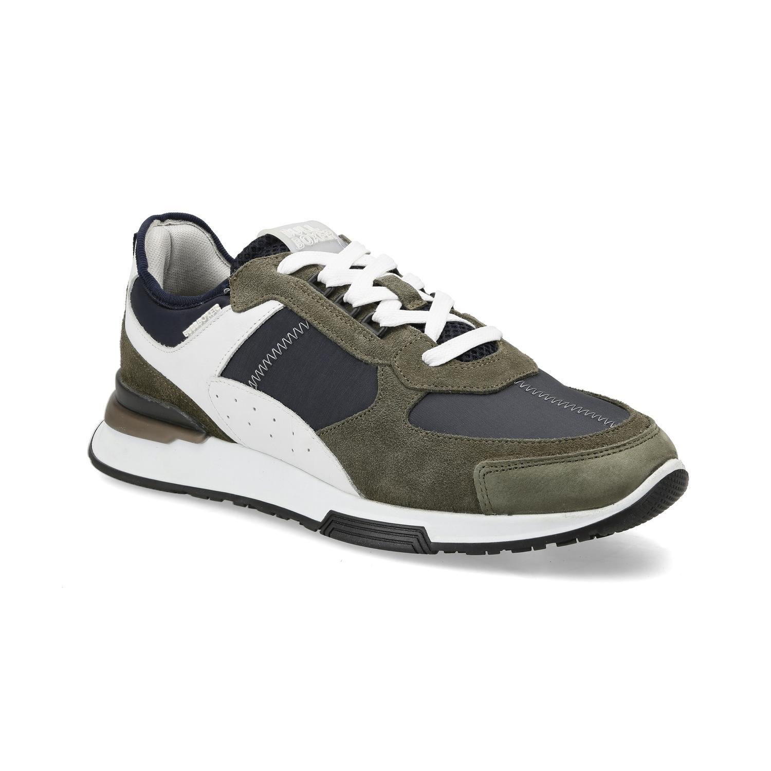 BULLBOXER ZAPATILLAS HOMBRE CUERO Y TEXTIL ROCKHAMPTON-0-55 VERDE-0