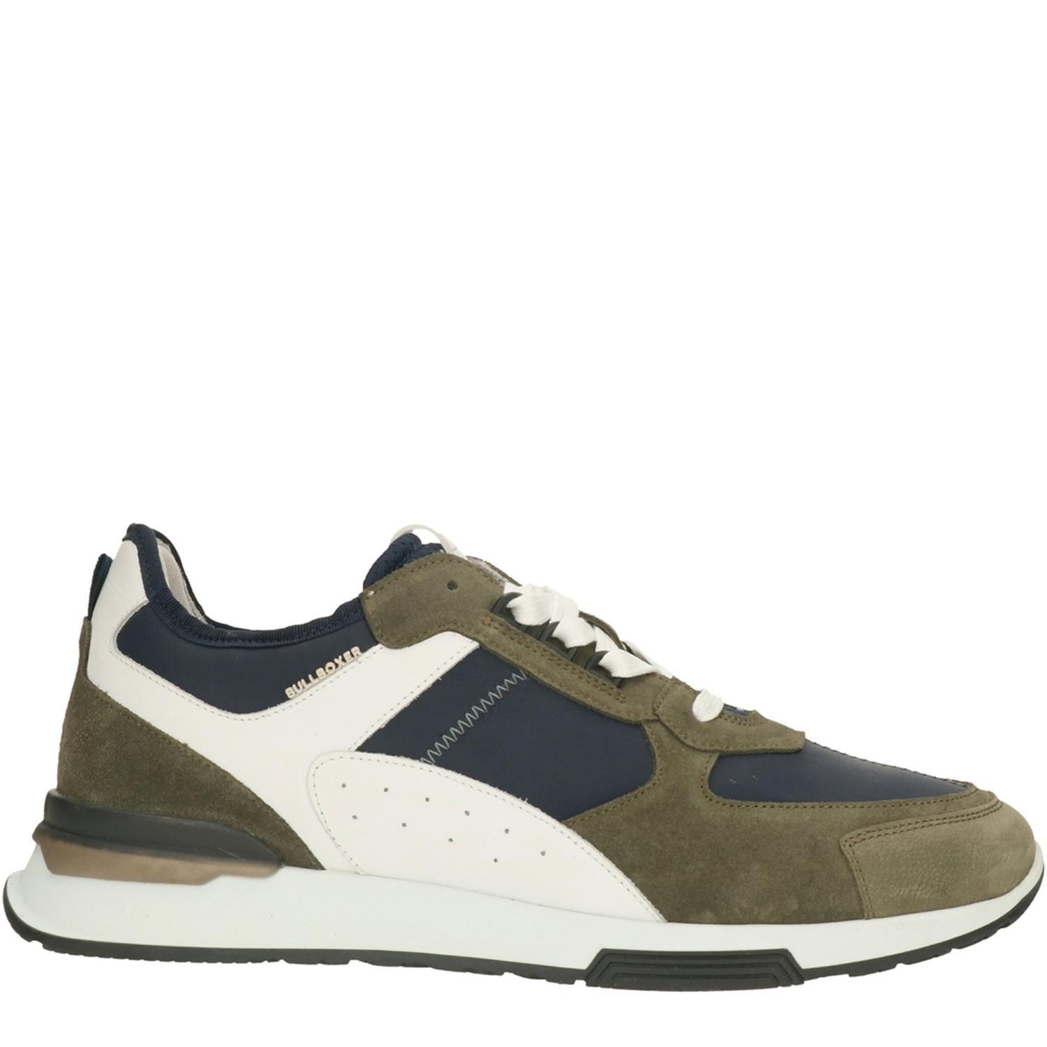 BULLBOXER ZAPATILLAS HOMBRE CUERO Y TEXTIL ROCKHAMPTON-0-55 VERDE-1
