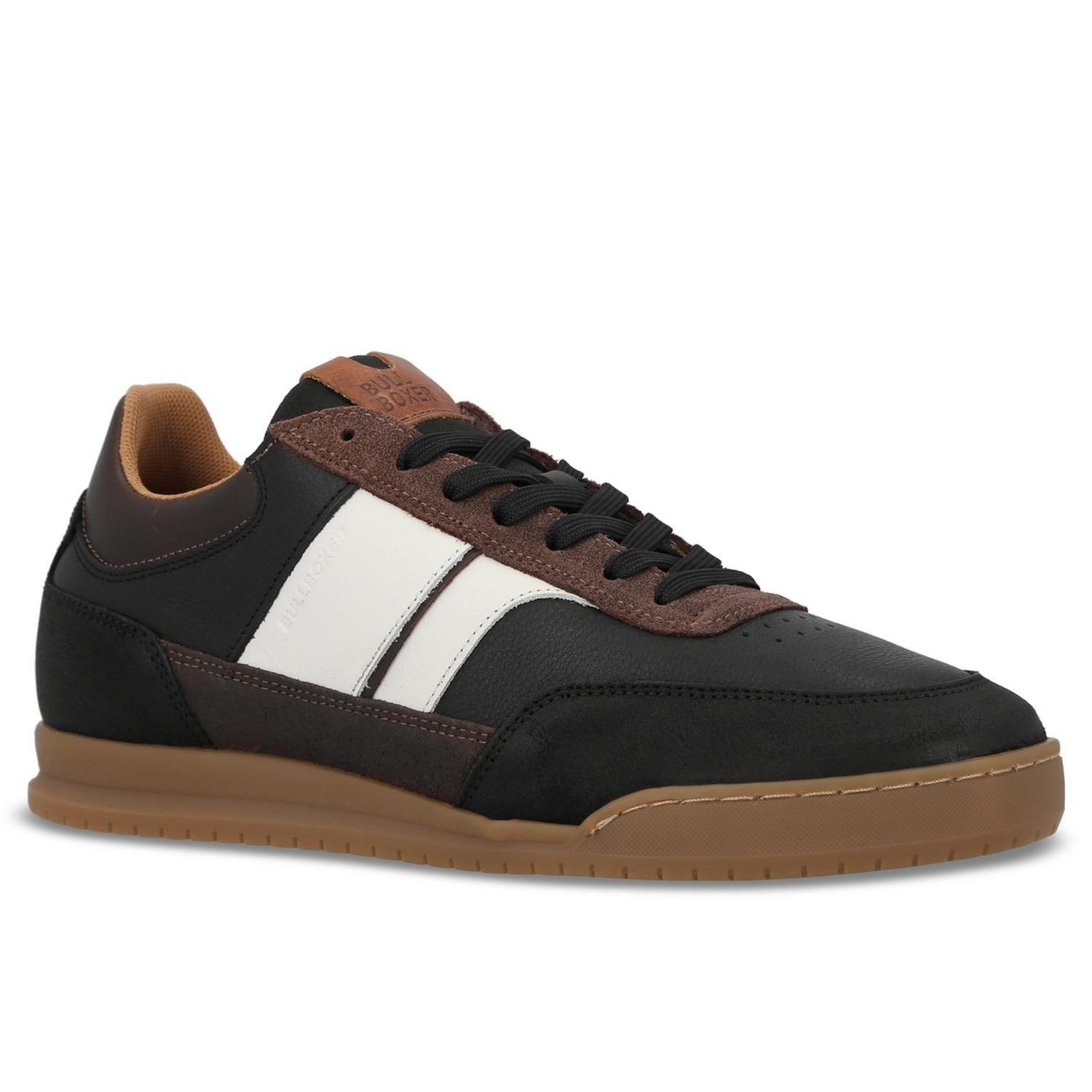 Zapatilla Urbana Hombre Cuero Metro Negro Bullboxer-0