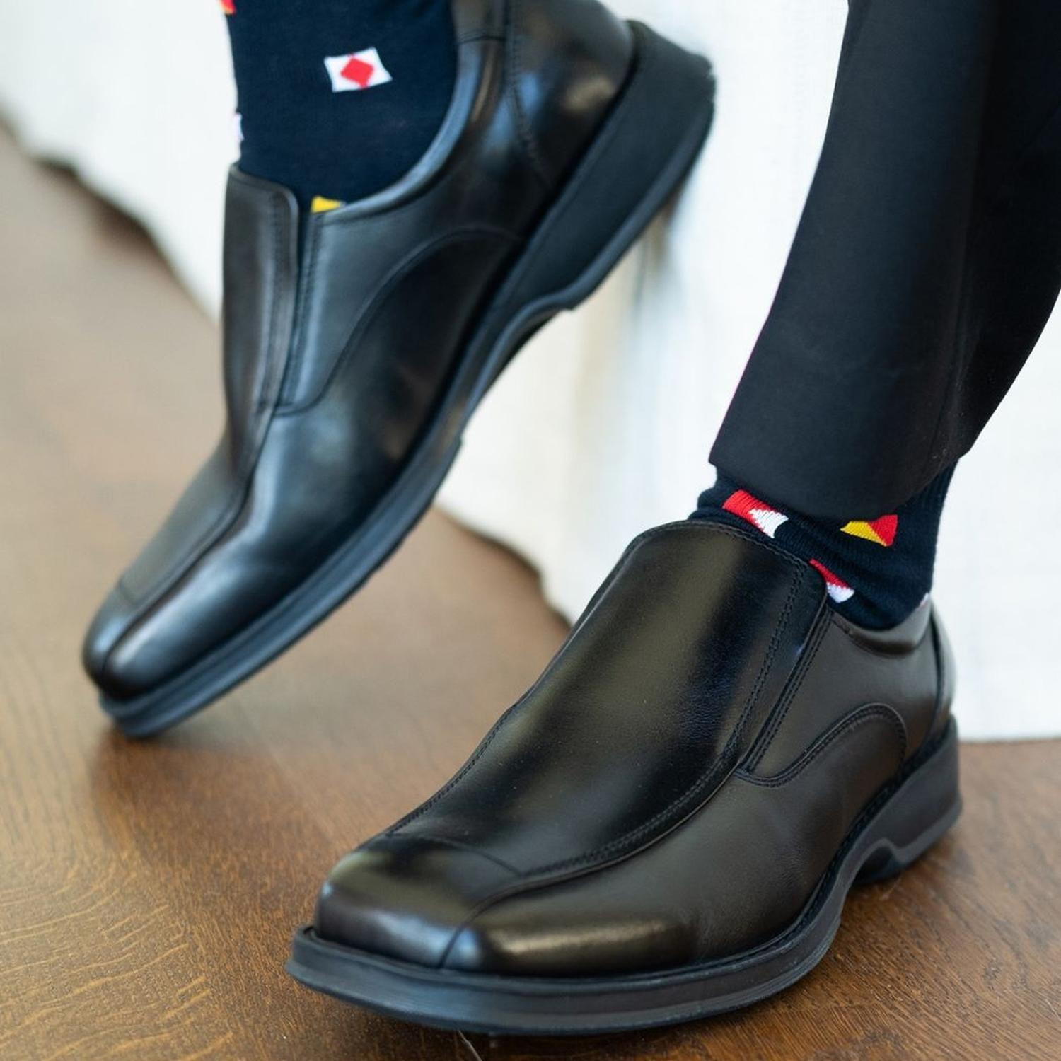 ZAPATOS HOMBRE CUERO SLIP-ON 24 FLEX FINANCIAL-3-81-NEGRO-4