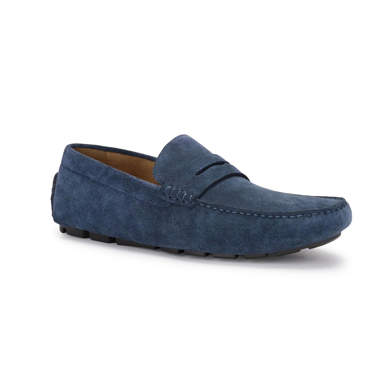 Mocasines Driver Hombre Cuero Sand-4-02 Azul-0