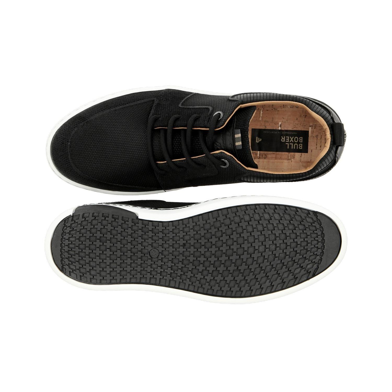 BULLBOXER ZAPATILLAS HOMBRE CORDONES CUERO SINJ-0-90 NEGRO-2