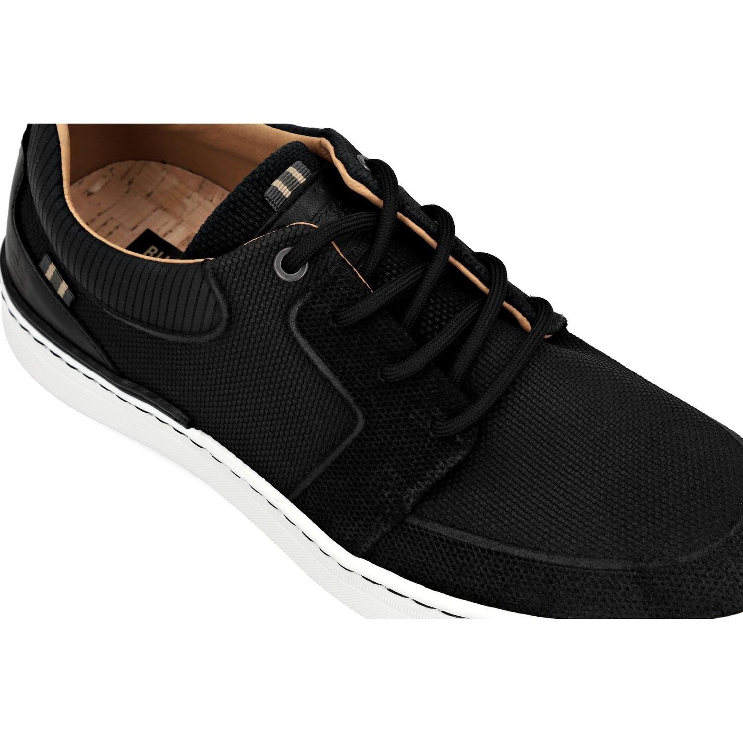 BULLBOXER ZAPATILLAS HOMBRE CORDONES CUERO SINJ-0-90 NEGRO-3