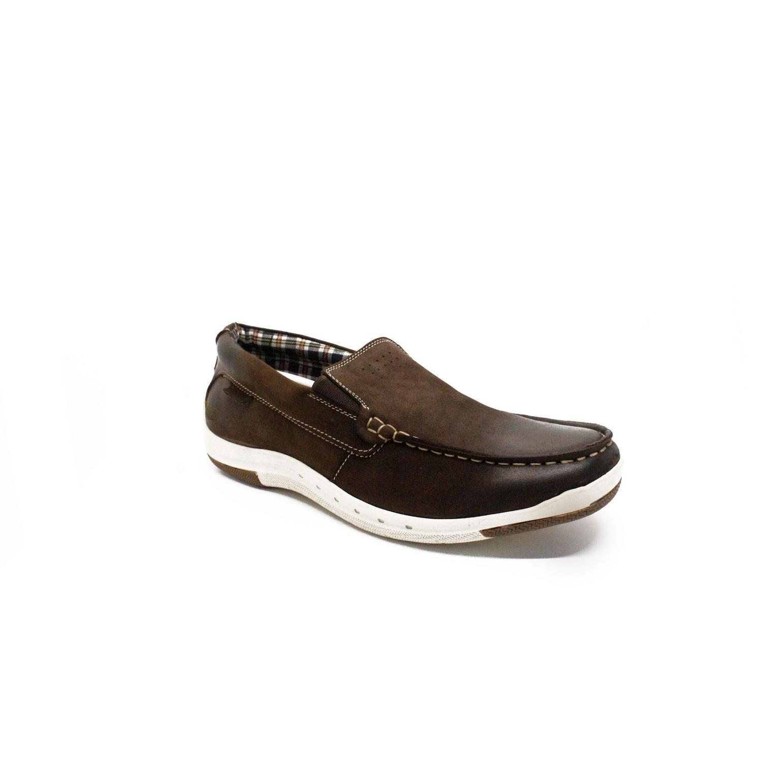 ZAPATOS HOMBRE SLIP-ON CUERO ARECIBO-3-11 CAFÉ-0