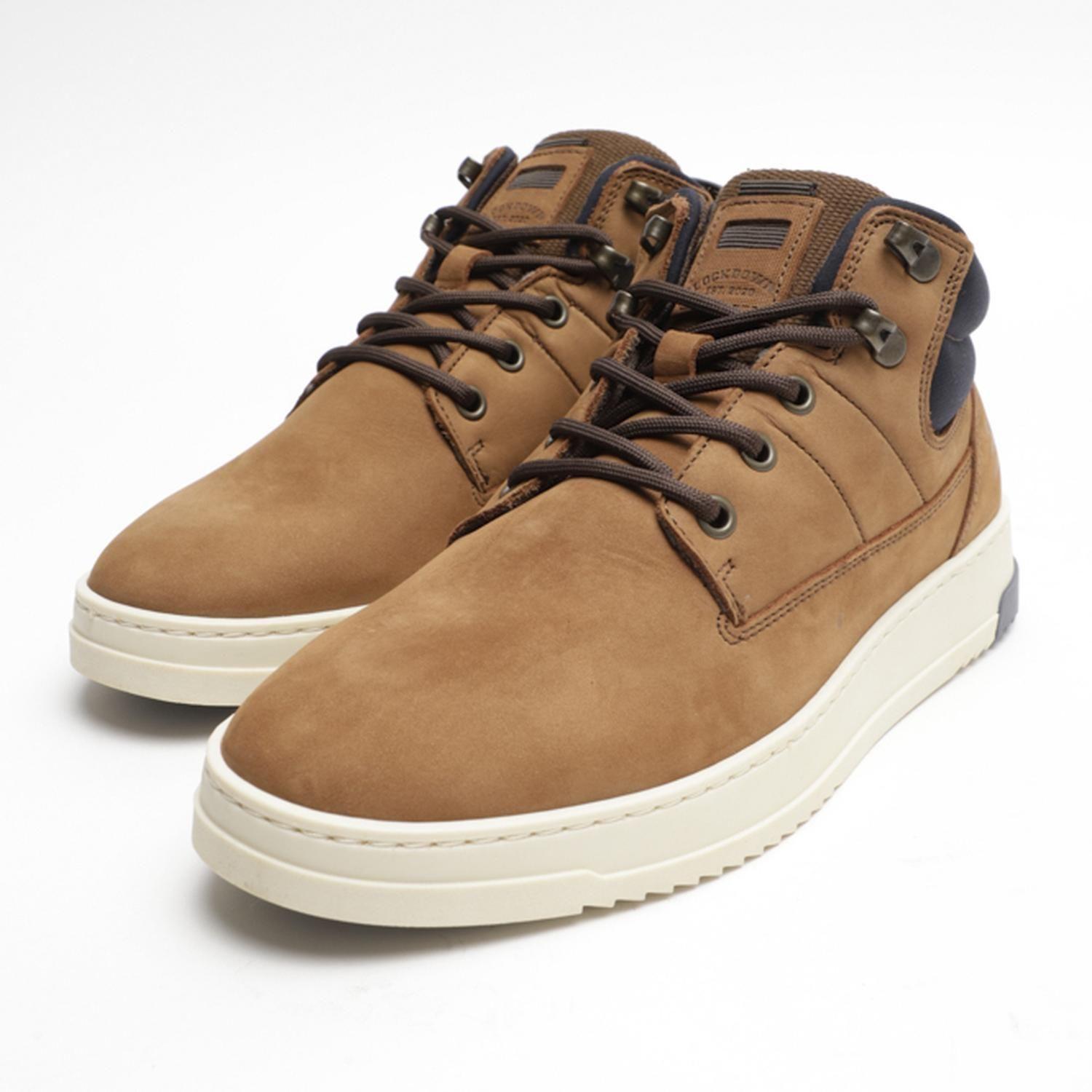BULLBOXER ZAPATILLAS HOMBRE CUERO KESWICK-6-76 BRANDY-4