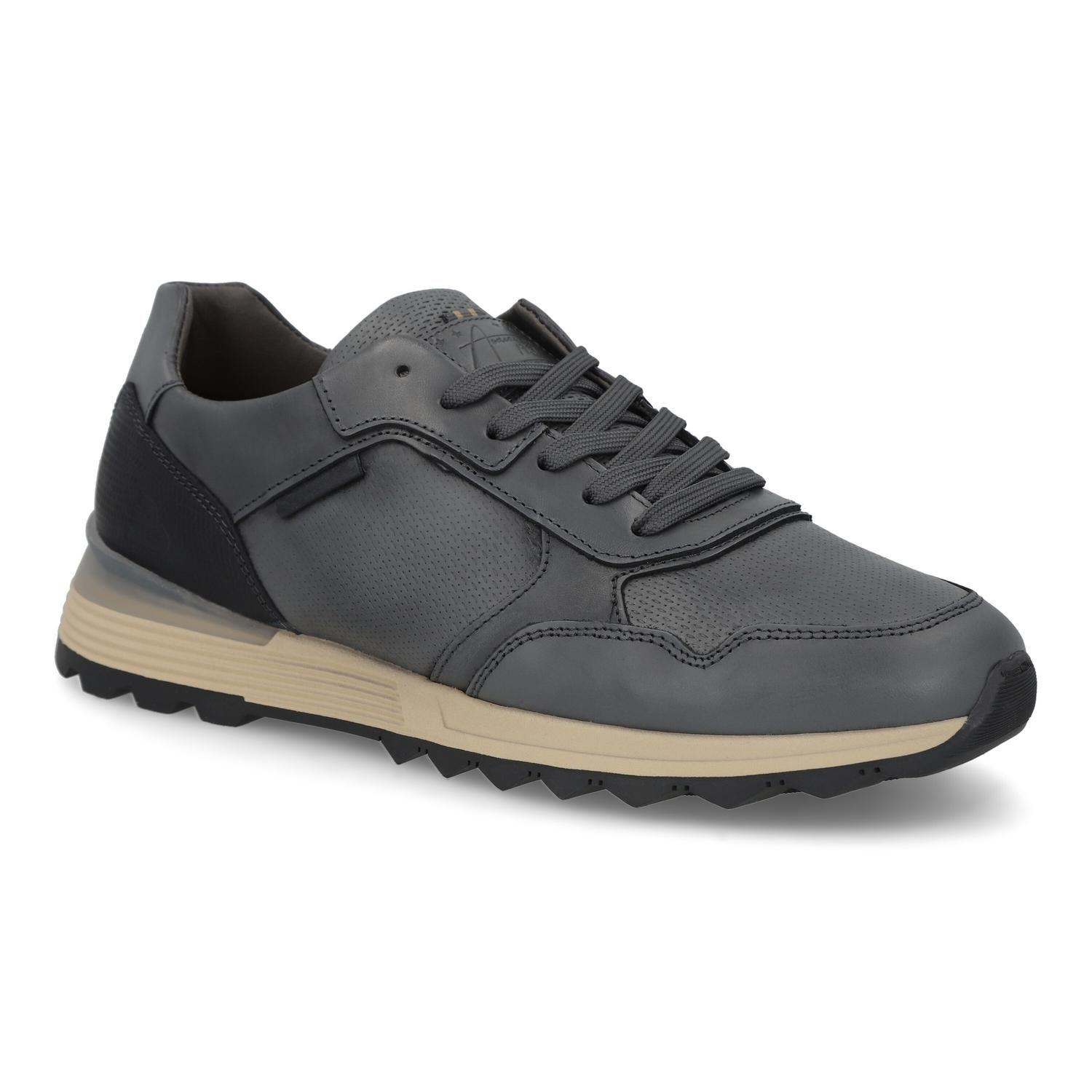 BULLBOXER ZAPATILLAS HOMBRE CORDONES CUERO PAZIN-0-38 GRIS-0