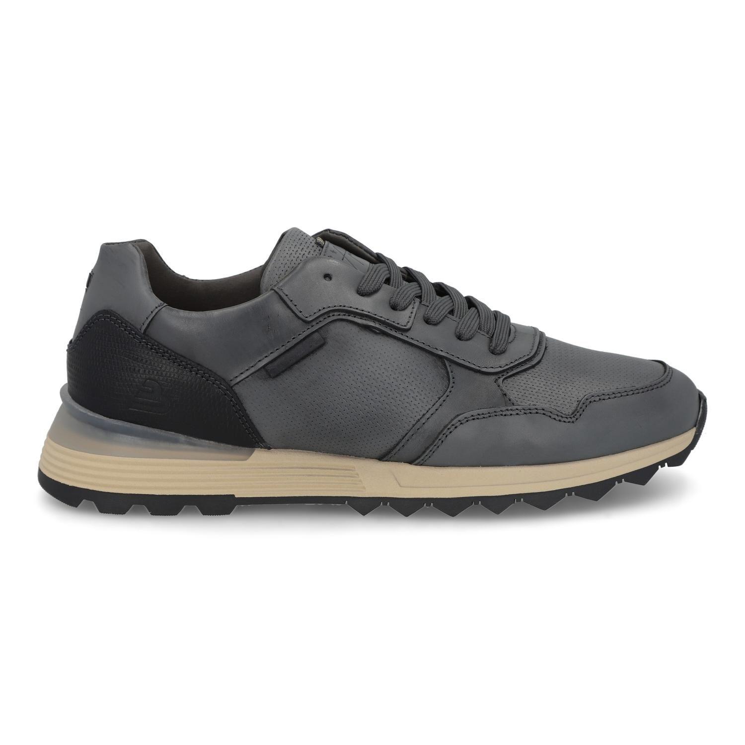 BULLBOXER ZAPATILLAS HOMBRE CORDONES CUERO PAZIN-0-38 GRIS-1