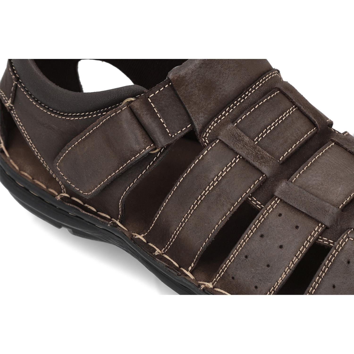 SANDALIAS CERRADAS HOMBRE CUERO CAIRU-9-80 CAFÉ-3