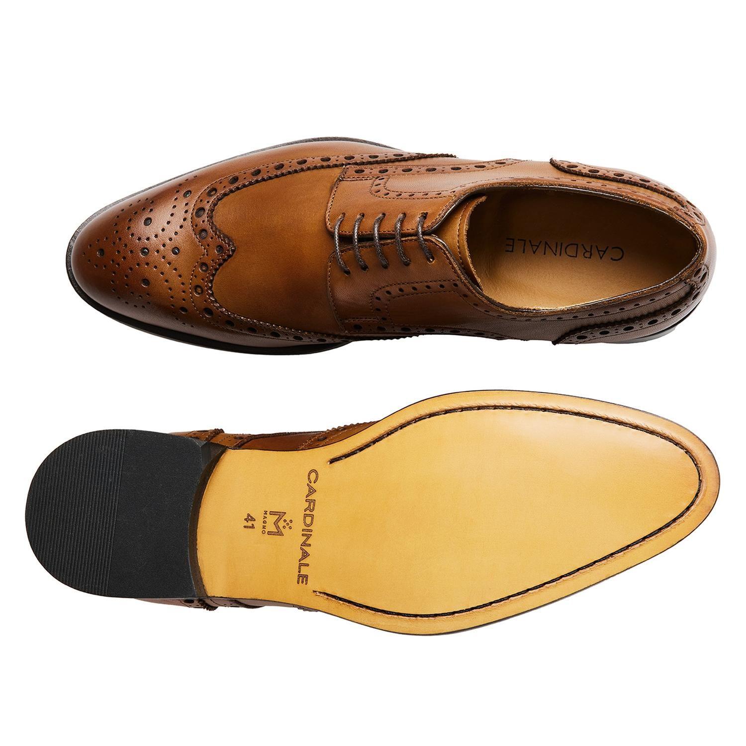 ZAPATOS HOMBRE FORMALES SUELA CUERO MAGNO SENATO-0-03 BRANDY-2