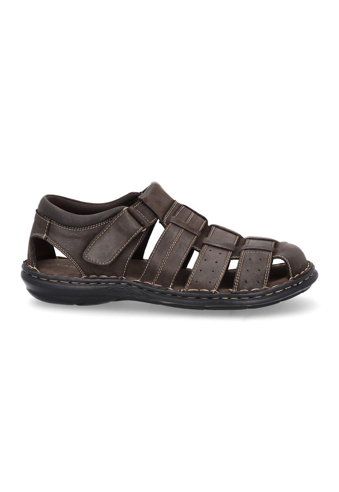 Sandalias Hombre Cuero Cairu-9-80 Café Cardinale-1