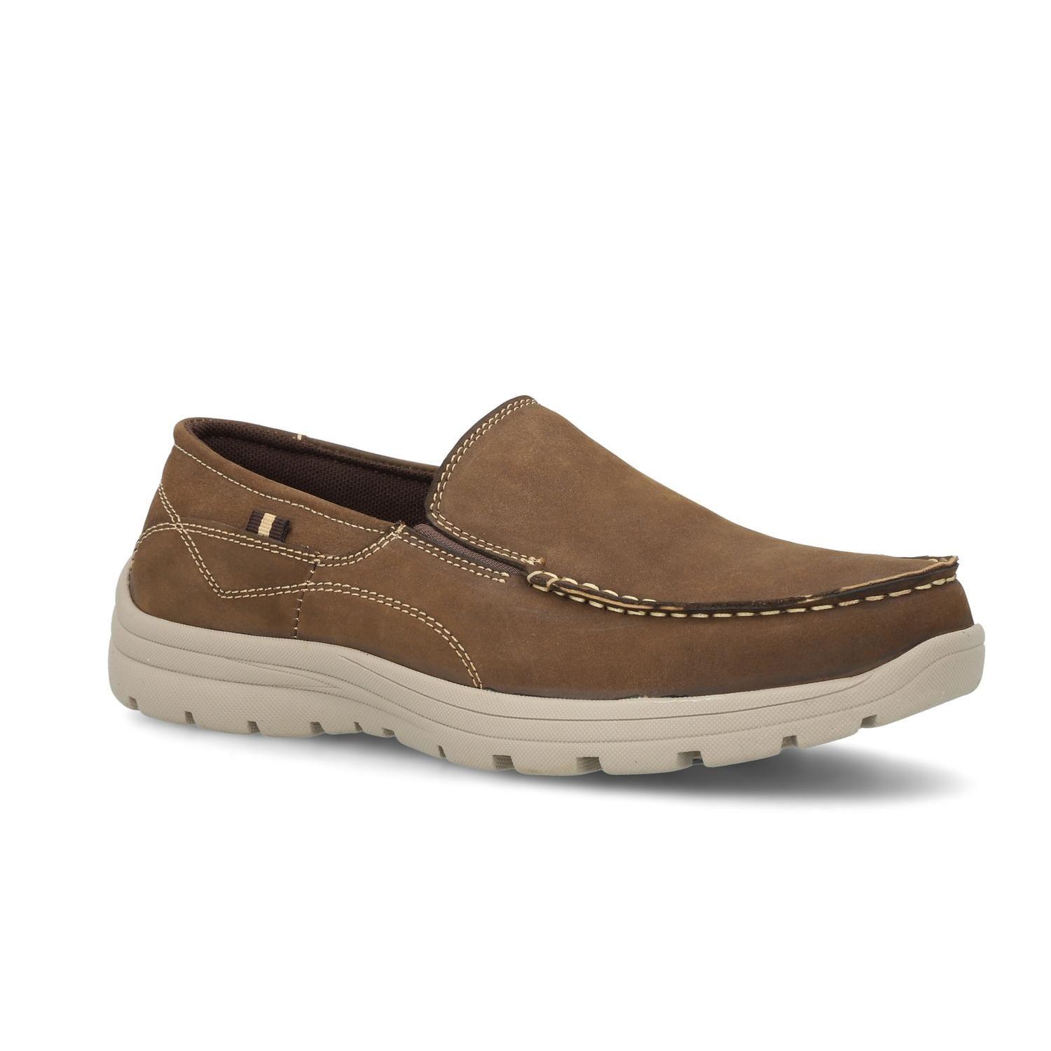 Zapatos HOMBRE slip-on CUERO ANTIBES-3-22 CAFÉ-0