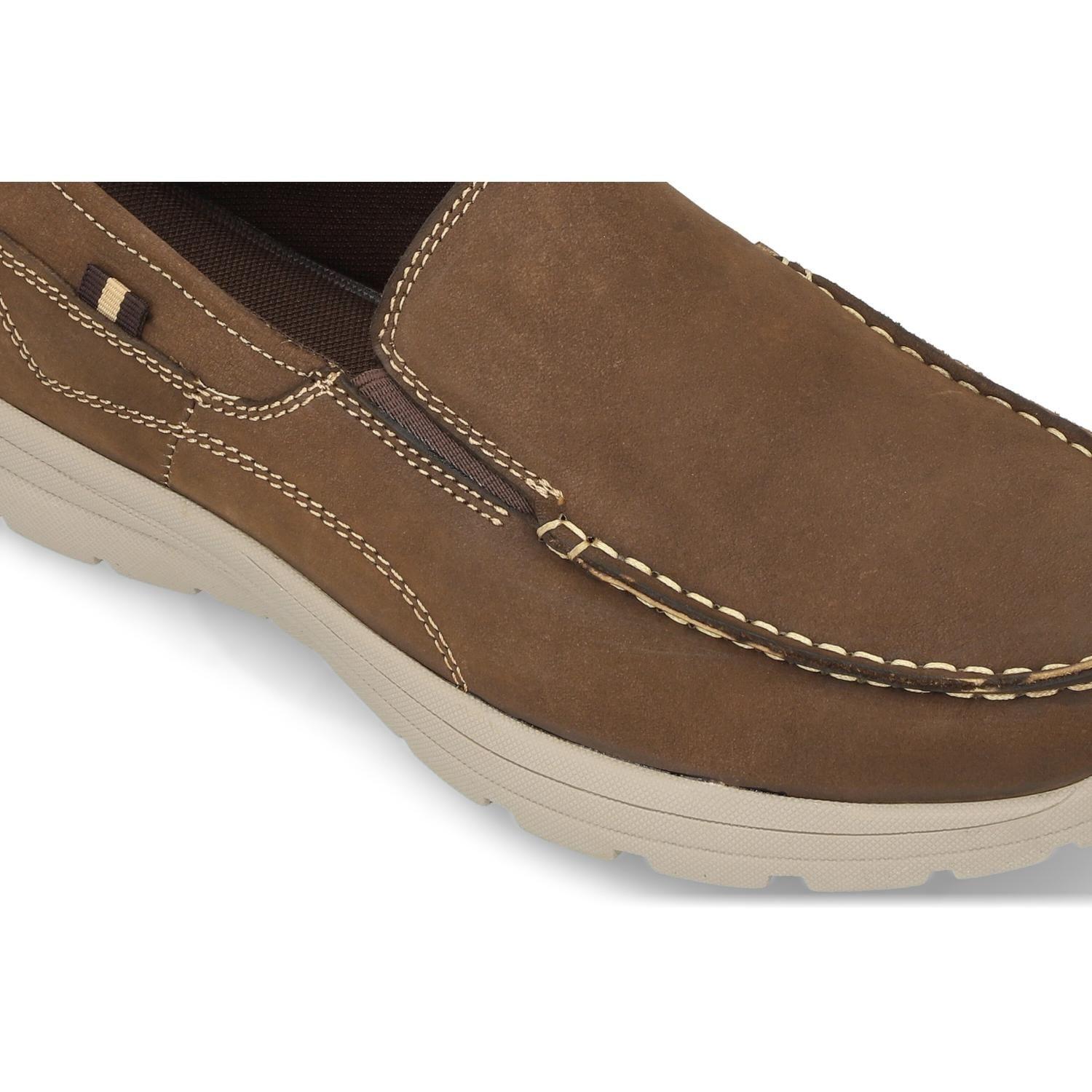 Zapatos HOMBRE slip-on CUERO ANTIBES-3-22 CAFÉ-2