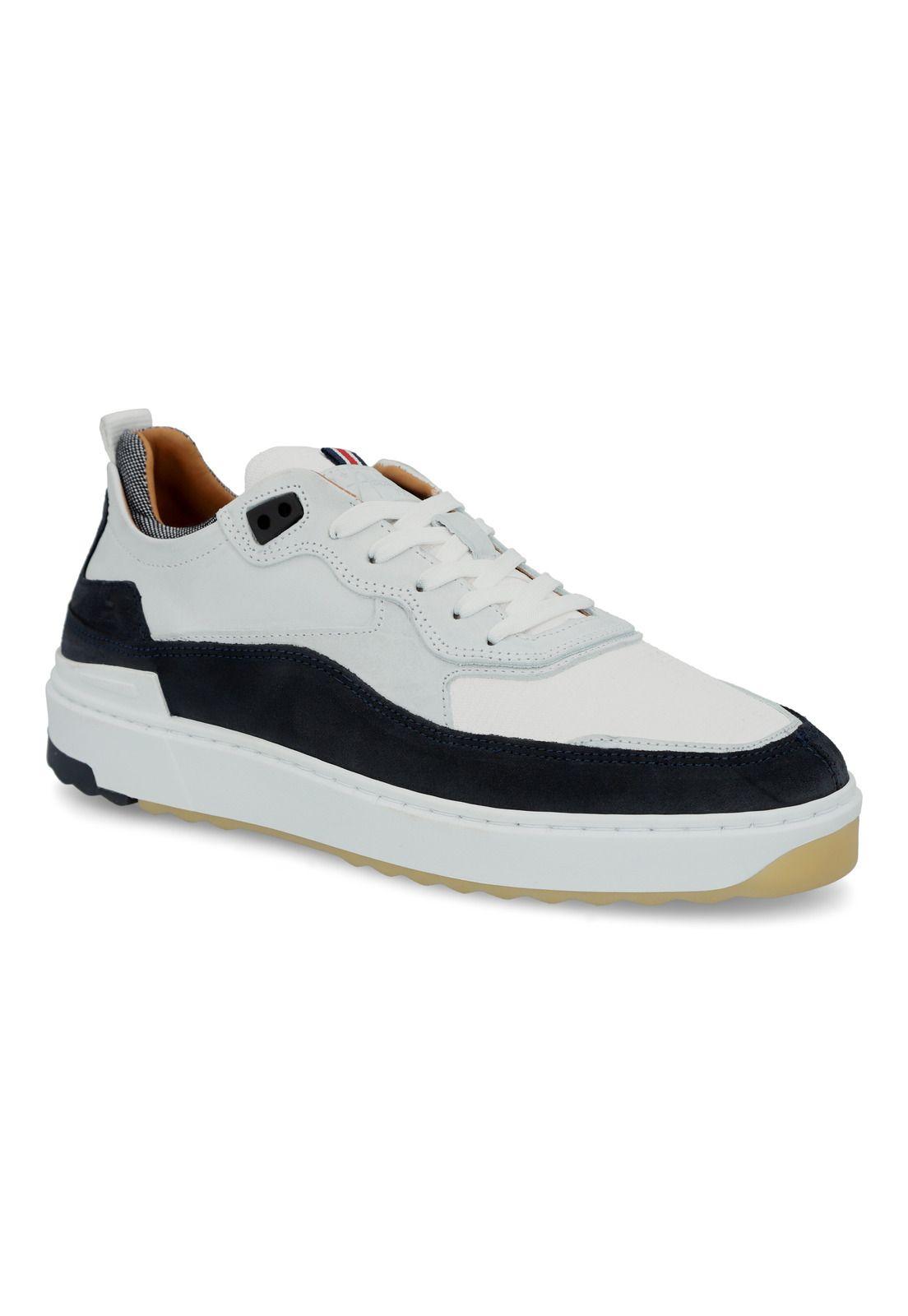 Zapatillas Cuero Y Textil Bakar-0-64 Blanco-1