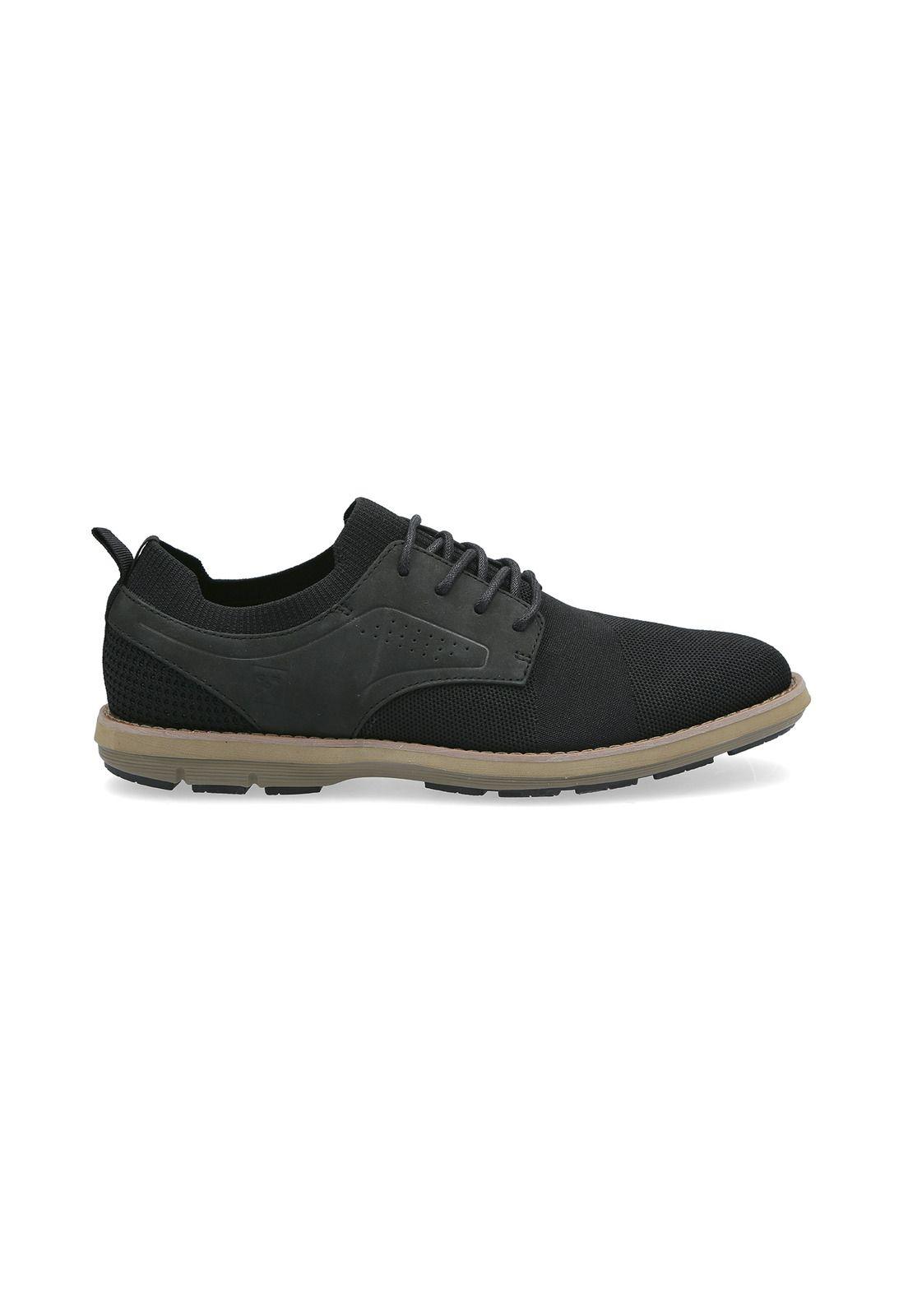 Zapatos Hombre Cuero Y Textil Tejido Dozza-0-19 Negro Cardinale-1