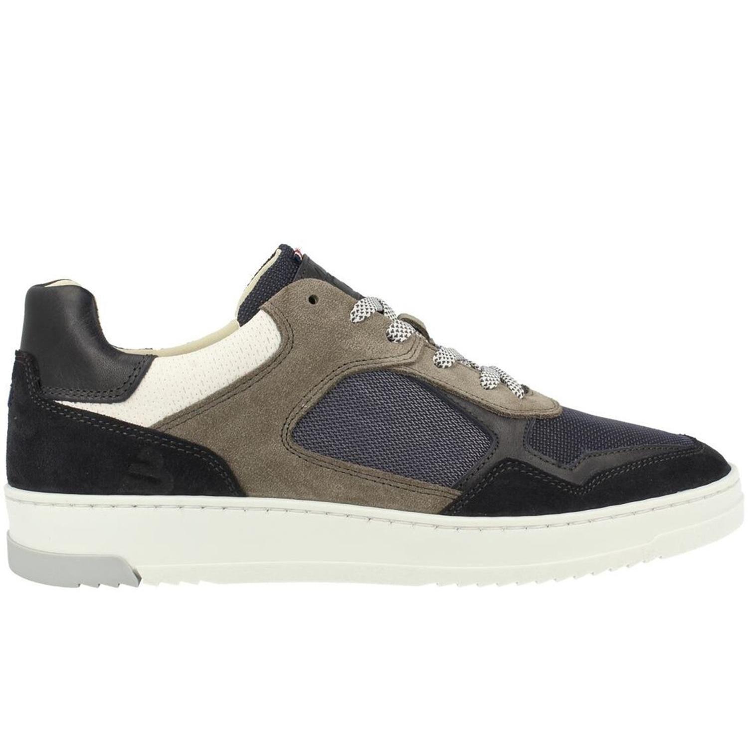 BULLBOXER ZAPATILLAS HOMBRE CUERO Y TEXTIL KAI-0-11 AZUL-1