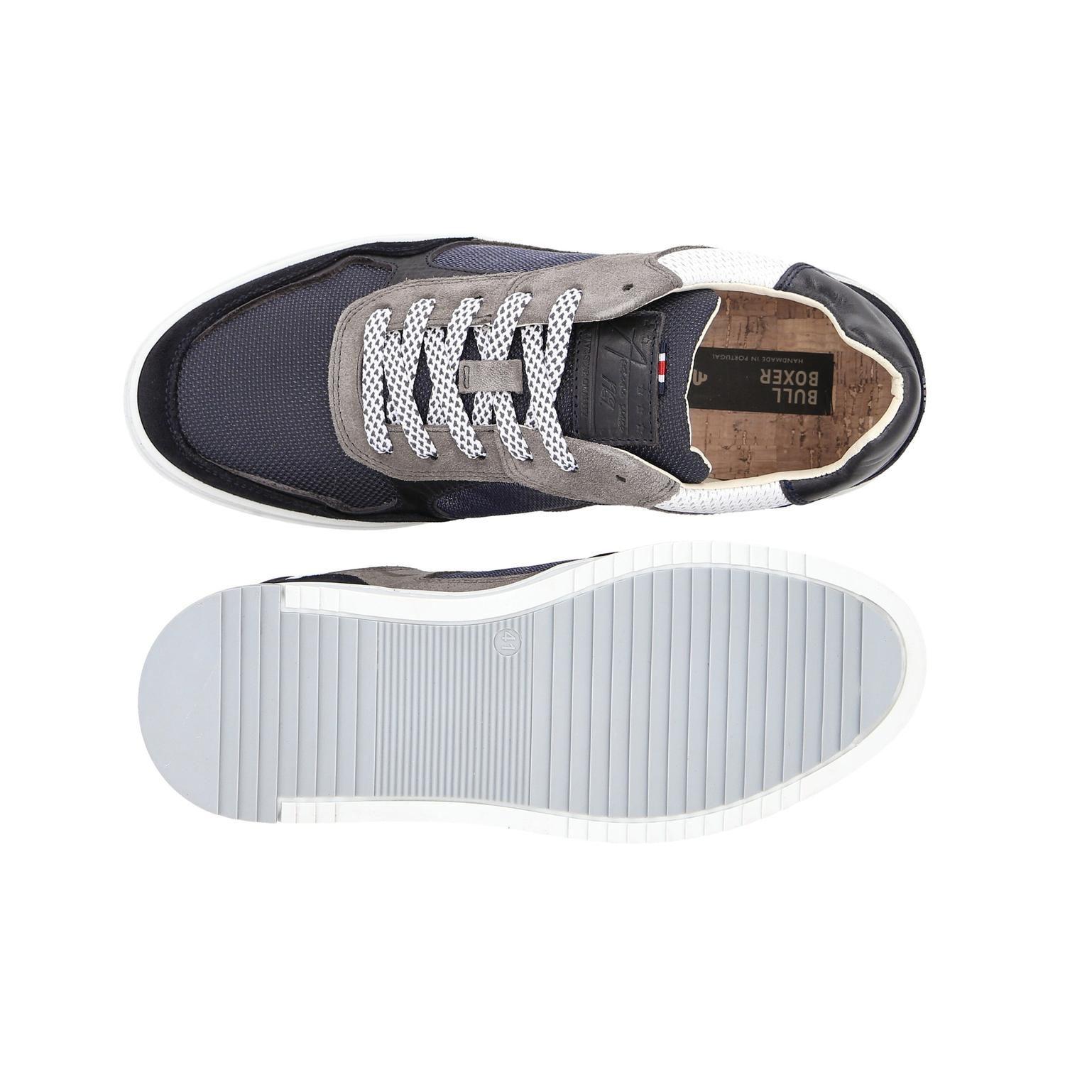BULLBOXER ZAPATILLAS HOMBRE CUERO Y TEXTIL KAI-0-11 AZUL-2
