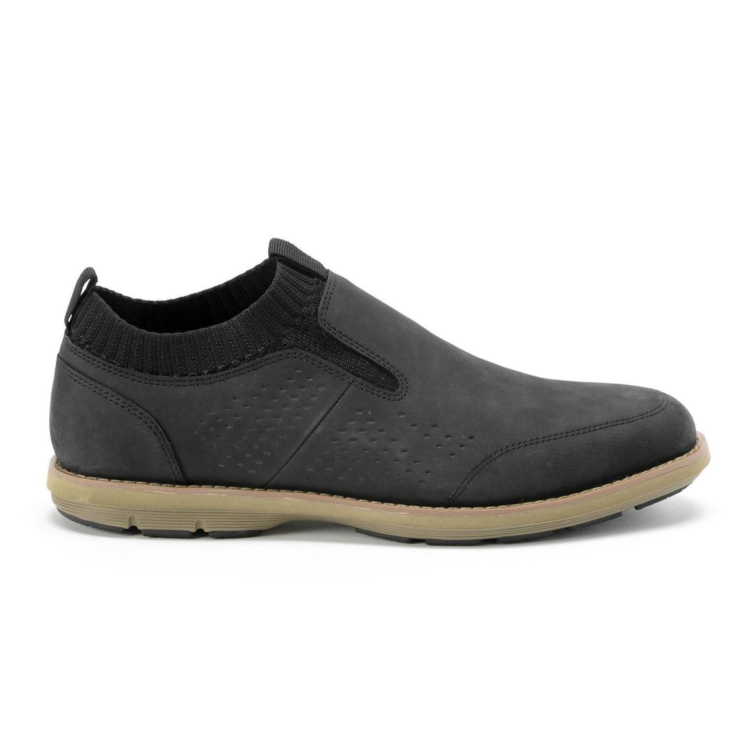 Zapatos Slip-On Hombre Cuero Dozza-3-17-Negro-1