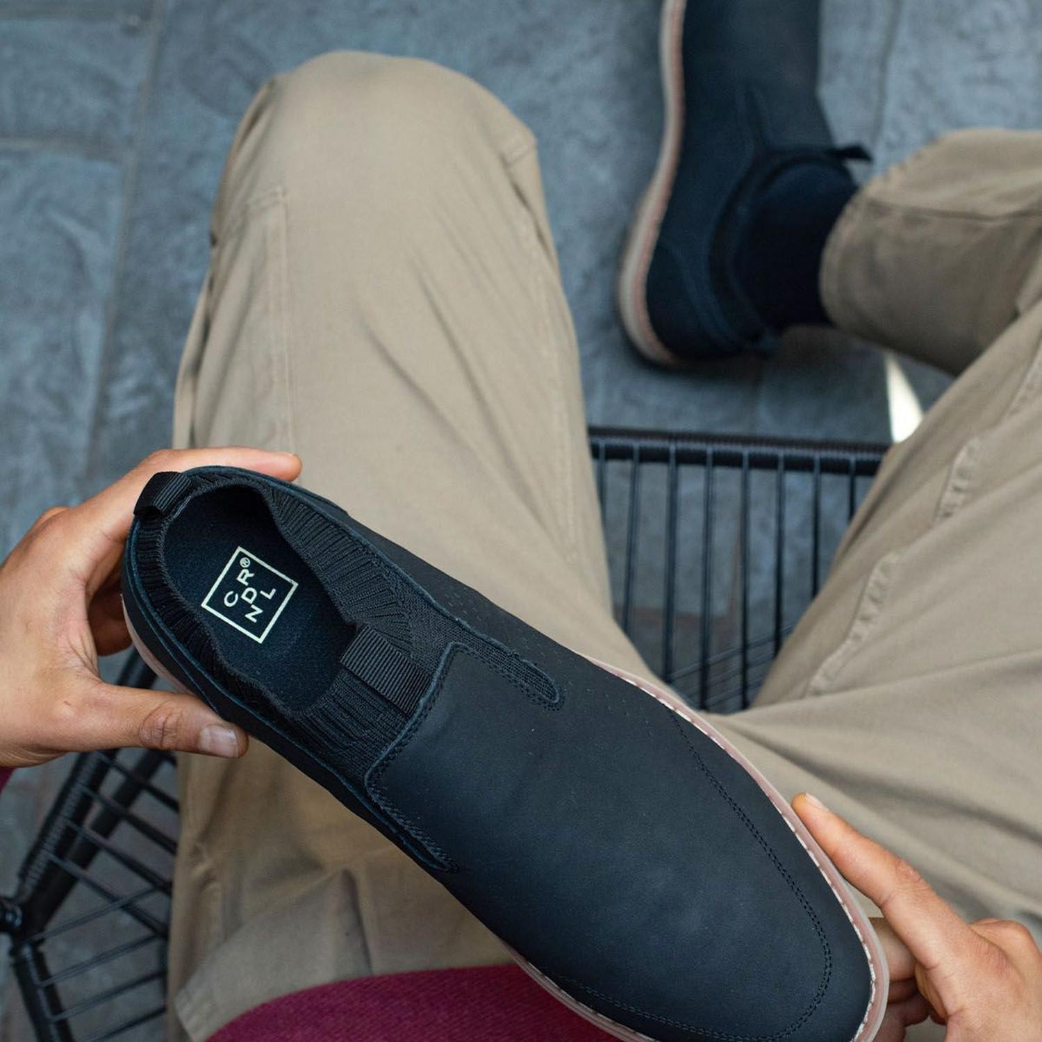 Zapatos Slip-On Hombre Cuero Dozza-3-17-Negro-3