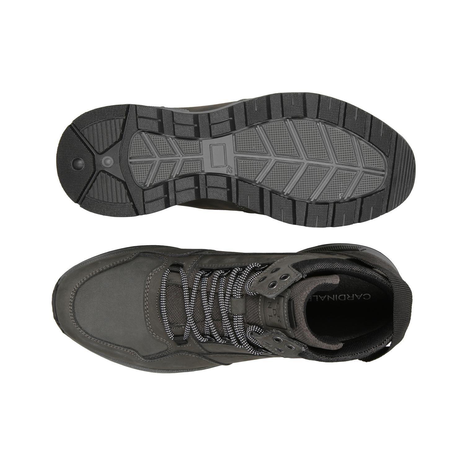 Zapatillas Urbanas Hombre Cuero Caña Alta Bonne-6-20 Gris Cardinale-1