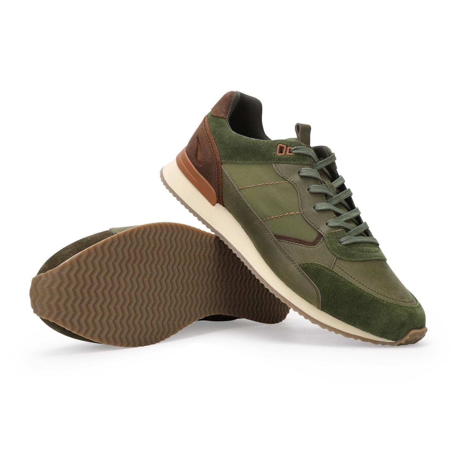 Zapatillas Urbanas Hombre Cuero Harford-0-03 Verde Cardinale-5
