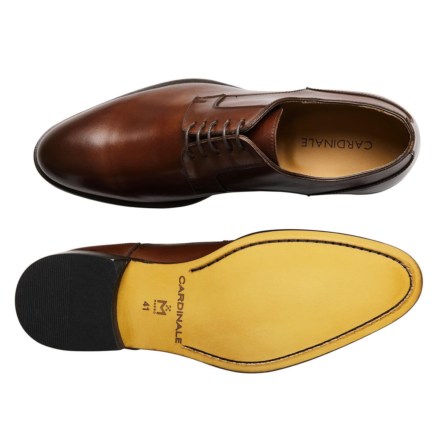 Zapatos Formales Hombre Suela Cuero Magno Montenapoleone-0-10 Café-2