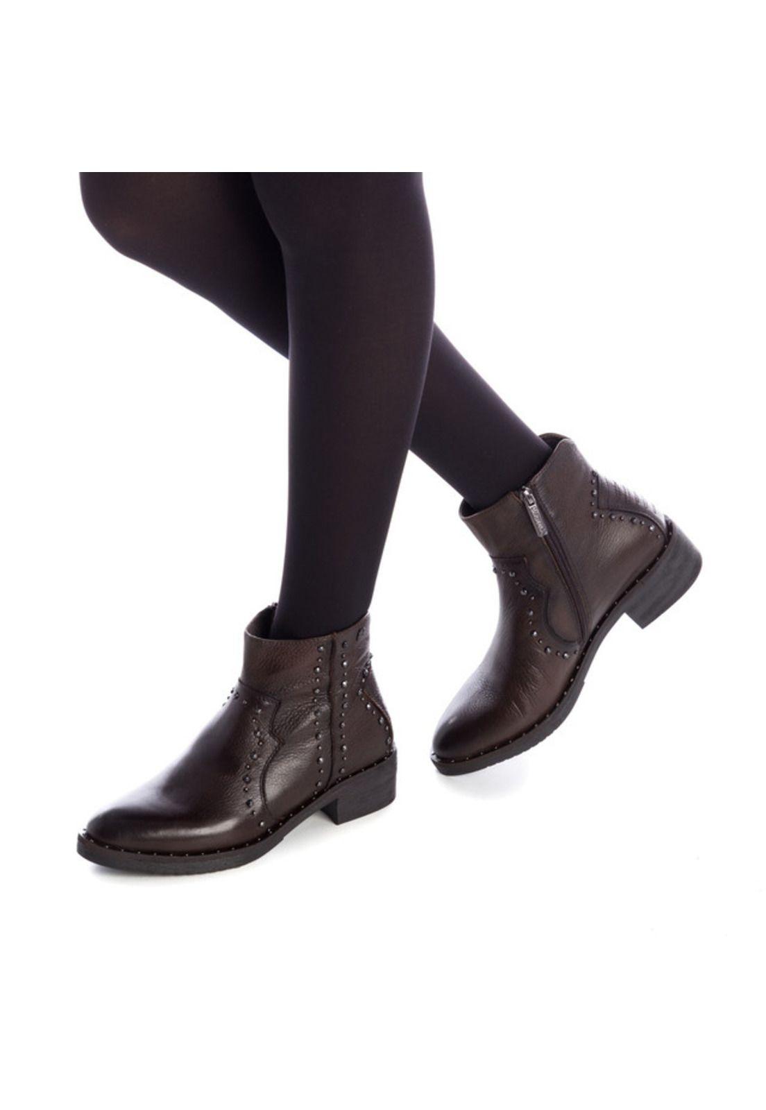 Botines Cuero Nicoleta-6-67 Café-1
