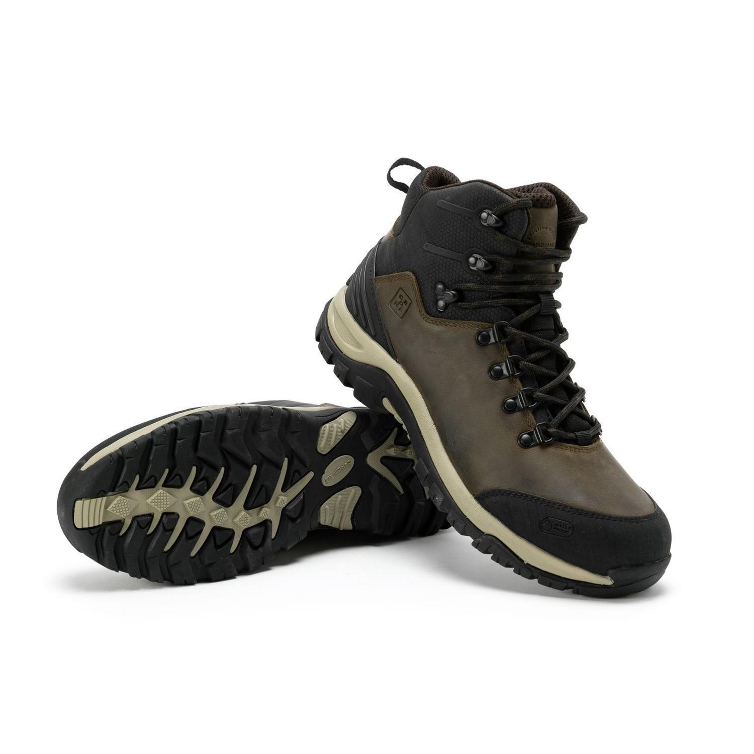 BOTINES WATERPROOF HOMBRE CUERO Y TEXTIL OUTDOOR FIORDO-6-23-CAFE1-6