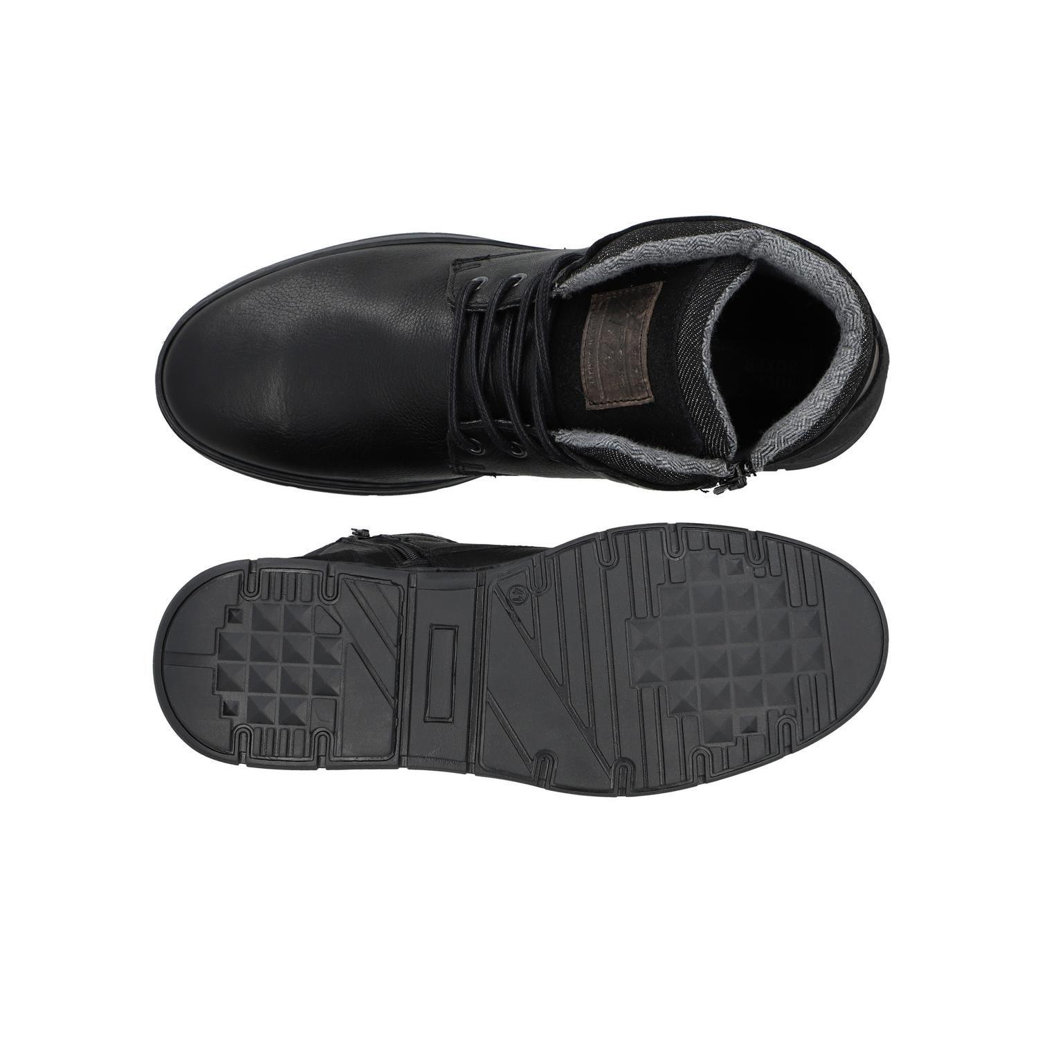 Zapatillas Caña Alta Hombre Cuero Finsbury-6-61 Negro Bullboxer-2