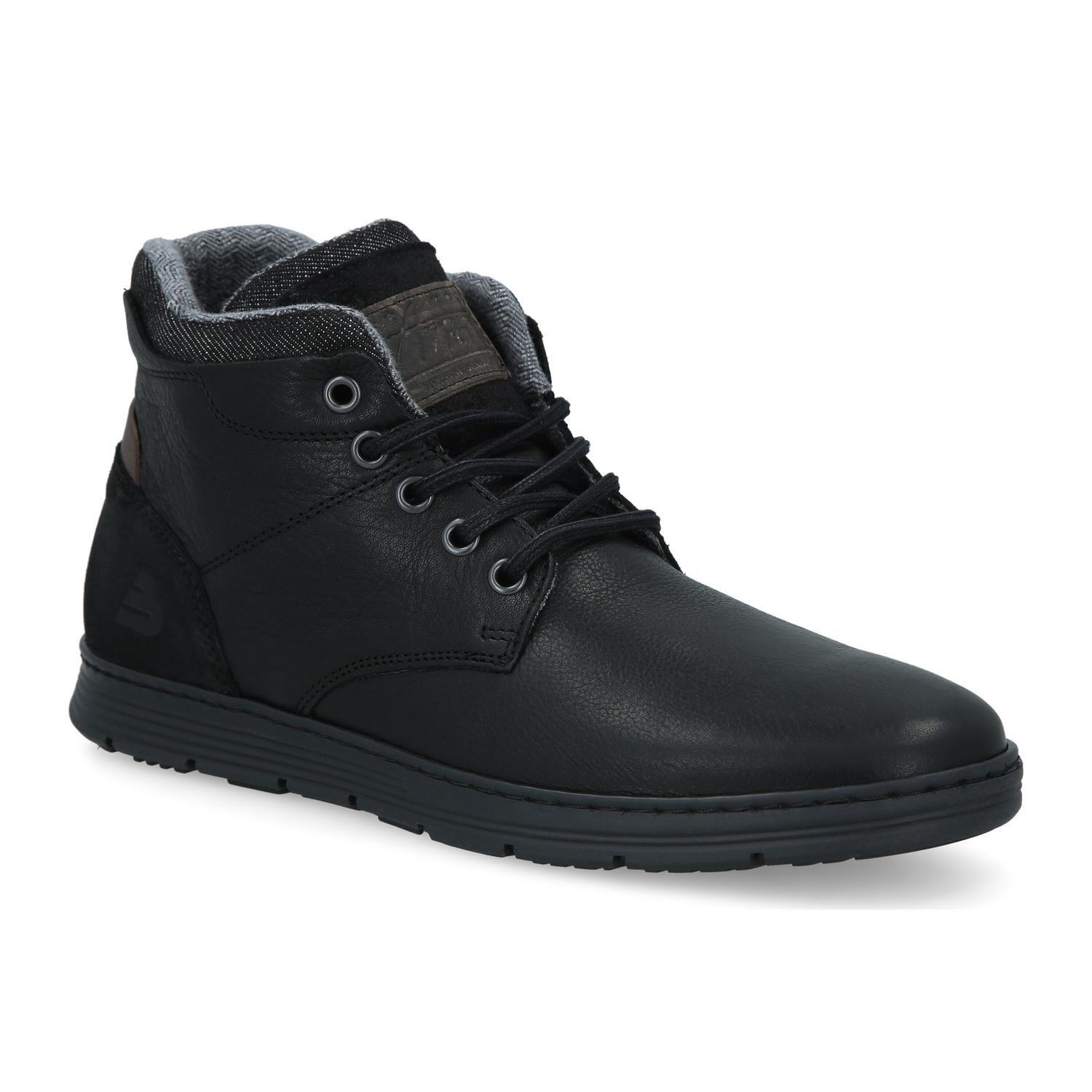 BULLBOXER ZAPATILLAS HOMBRE CAÑA ALTA CUERO FINSBURY-6-61 NEGRO-0