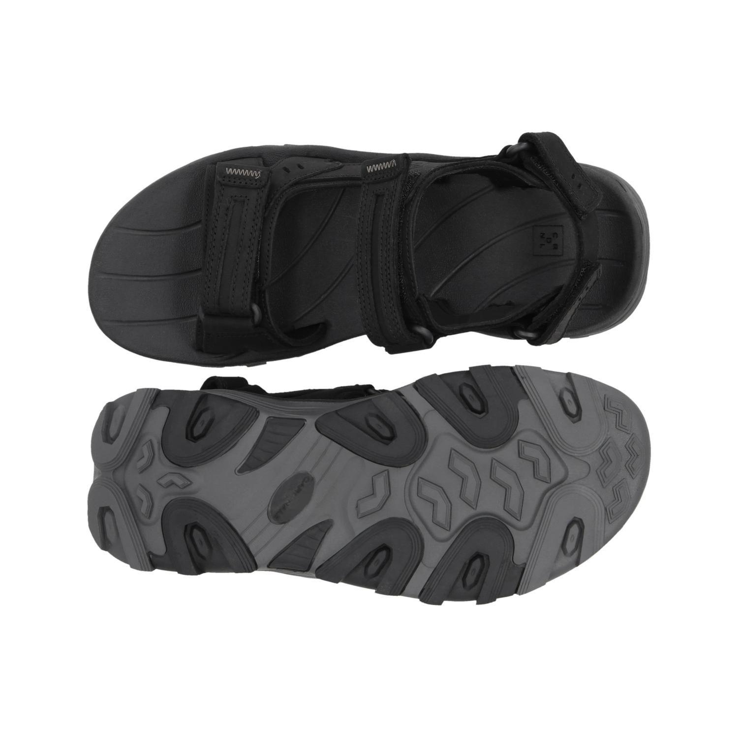 SANDALIAS HOMBRE CUERO DANGAL-9-01 NEGRO-2