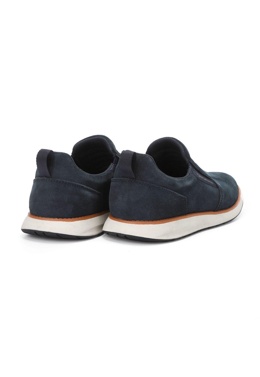 Zapatillas Slip-On Cuero Reston-3-08 Azul-4