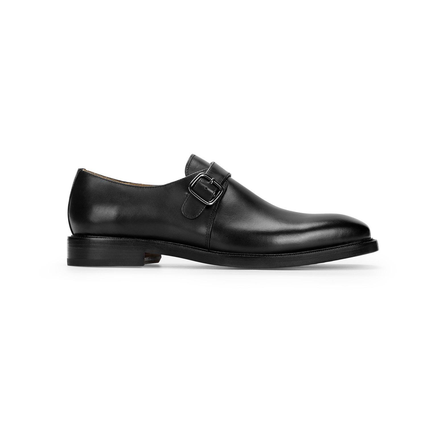 Zapatos Hombre Suela De Cuero Regent-1-04 Negro Cardinale-1