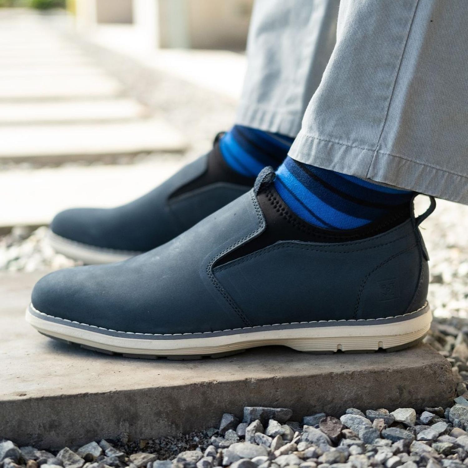 Zapatos Slip-On Hombre Cuero Dozza-3-14-Azul Cardinale-4