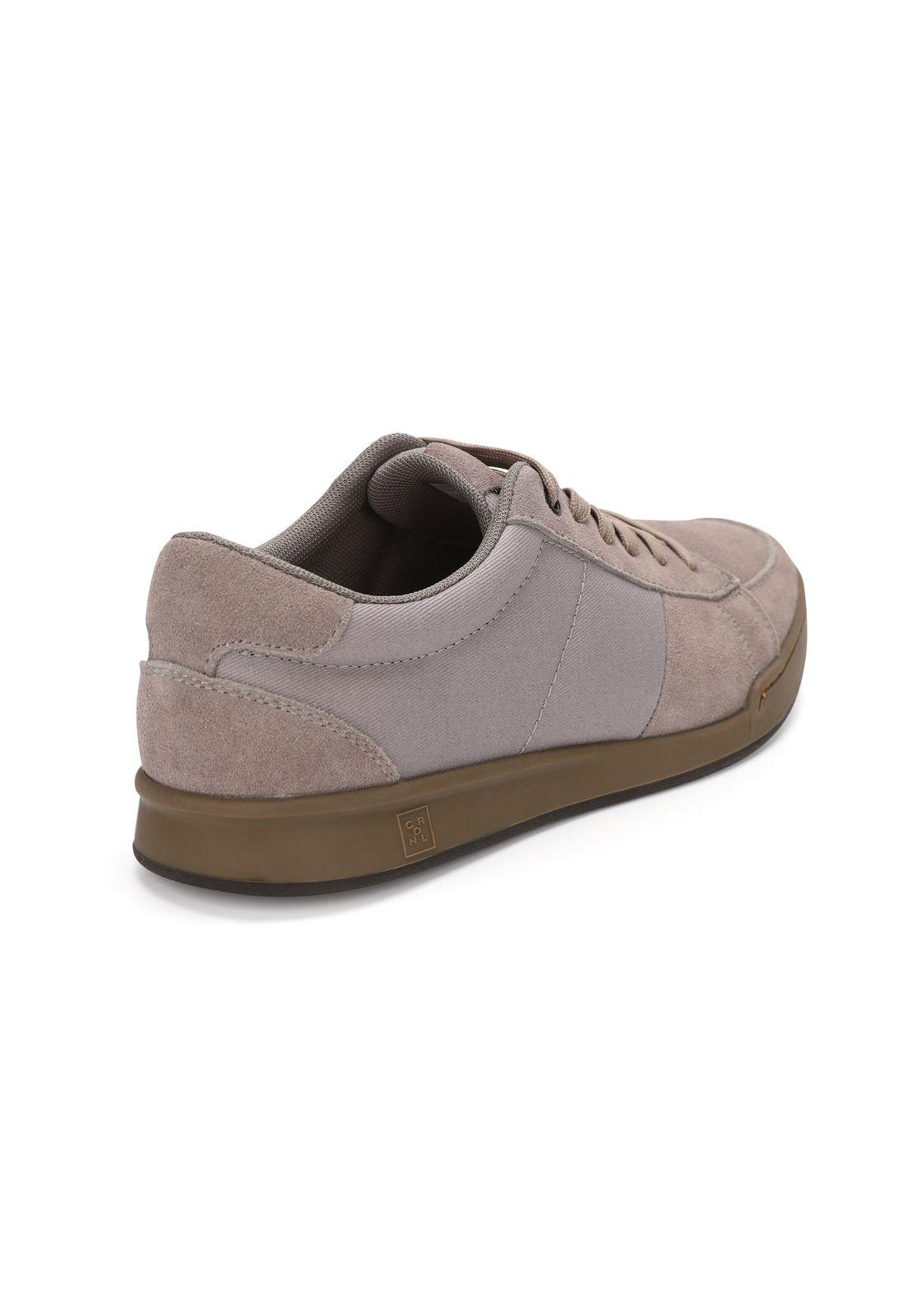 Zapatillas Hombre Cuero Y Textil Cram-0-14 Gris Cardinale-3
