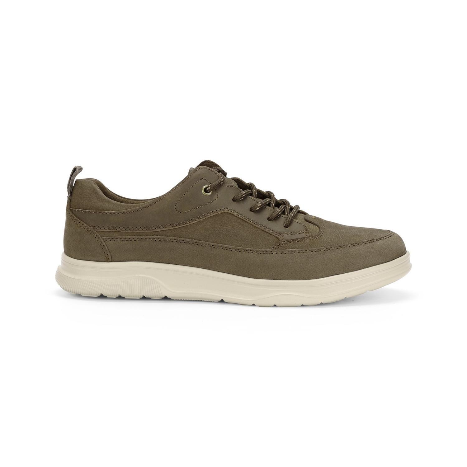 Zapatilla Urbana Hombre Cuero X-Light Wallcourt Taupé Planta liviana-2