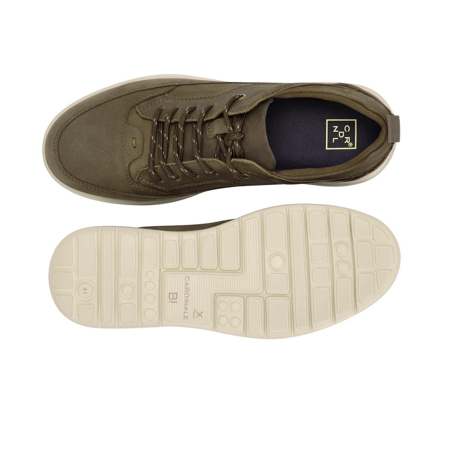 Zapatilla Urbana Hombre Cuero X-Light Wallcourt Taupé Planta liviana-5