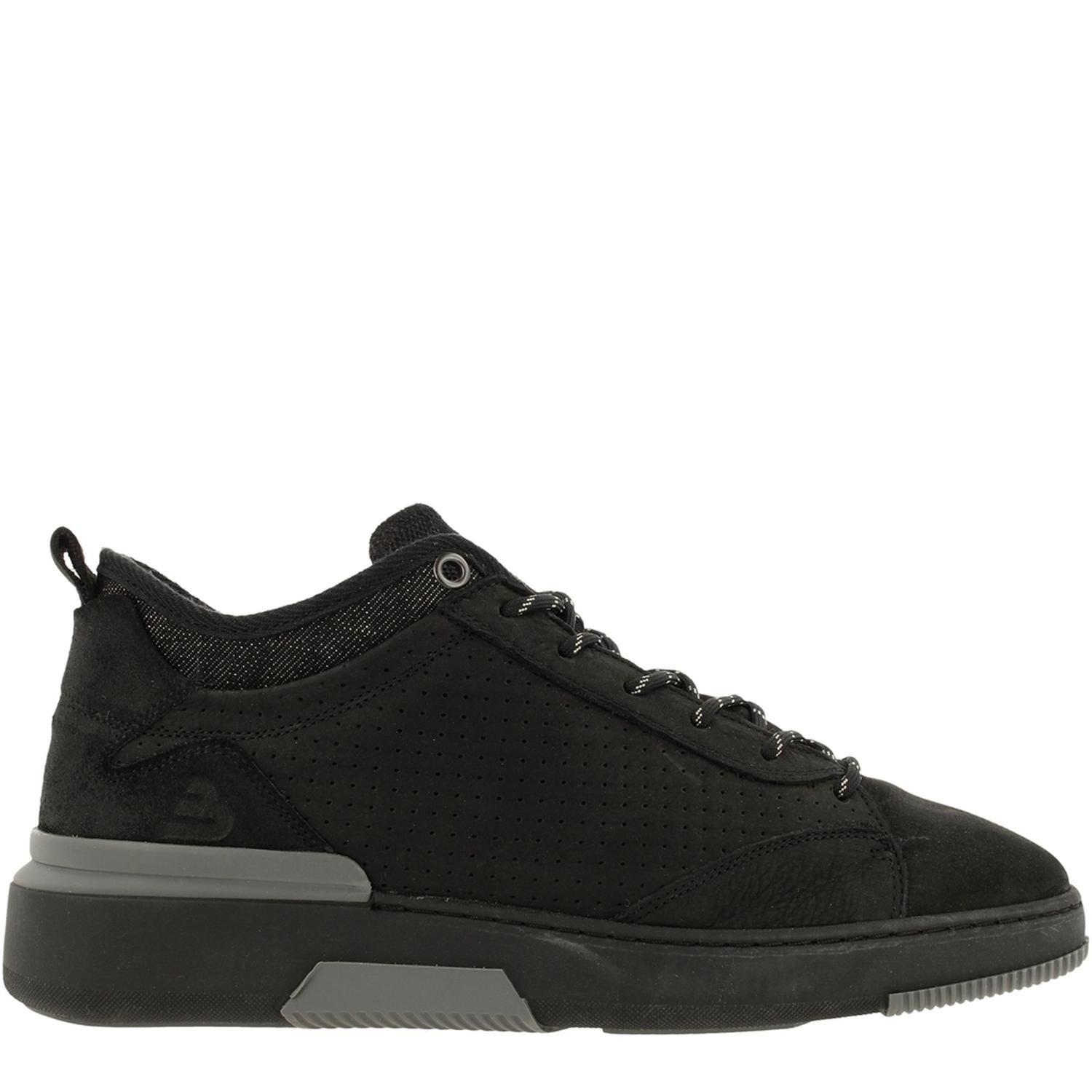 BULLBOXER ZAPATILLAS HOMBRE CUERO Y TEXTIL LUTON-0-57 NEGRO-2