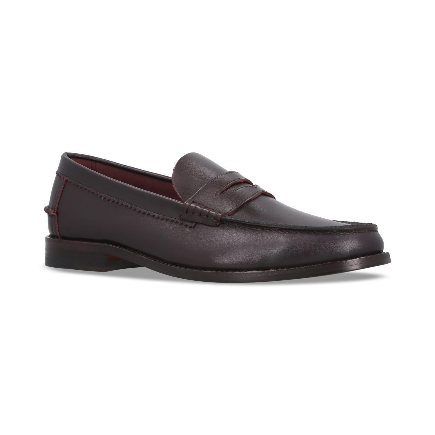 Mocasines Hombre Suela Cuero Moc Arg-5-77 Burdeos-0