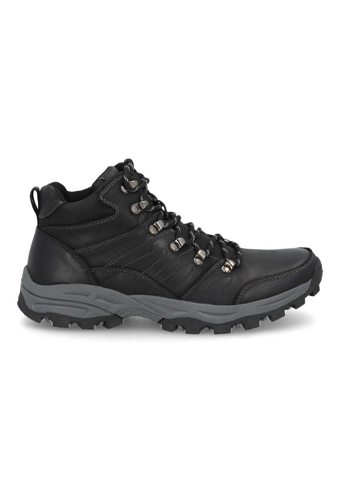 Zapatillas Caña Alta Cuero Ransol-6-95 Negro-1