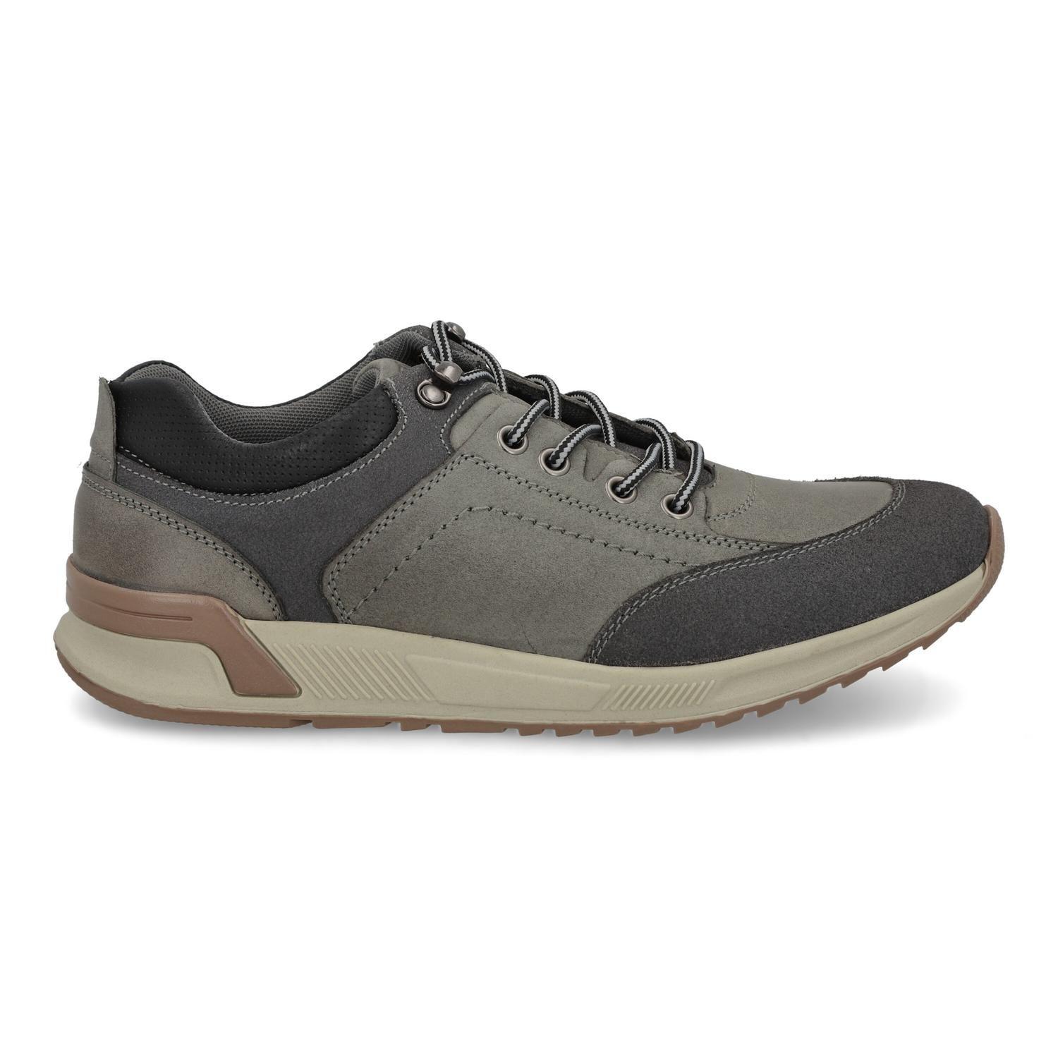 ZAPATILLAS HOMBRE CUERO VARENNA-0-73 GRIS-1