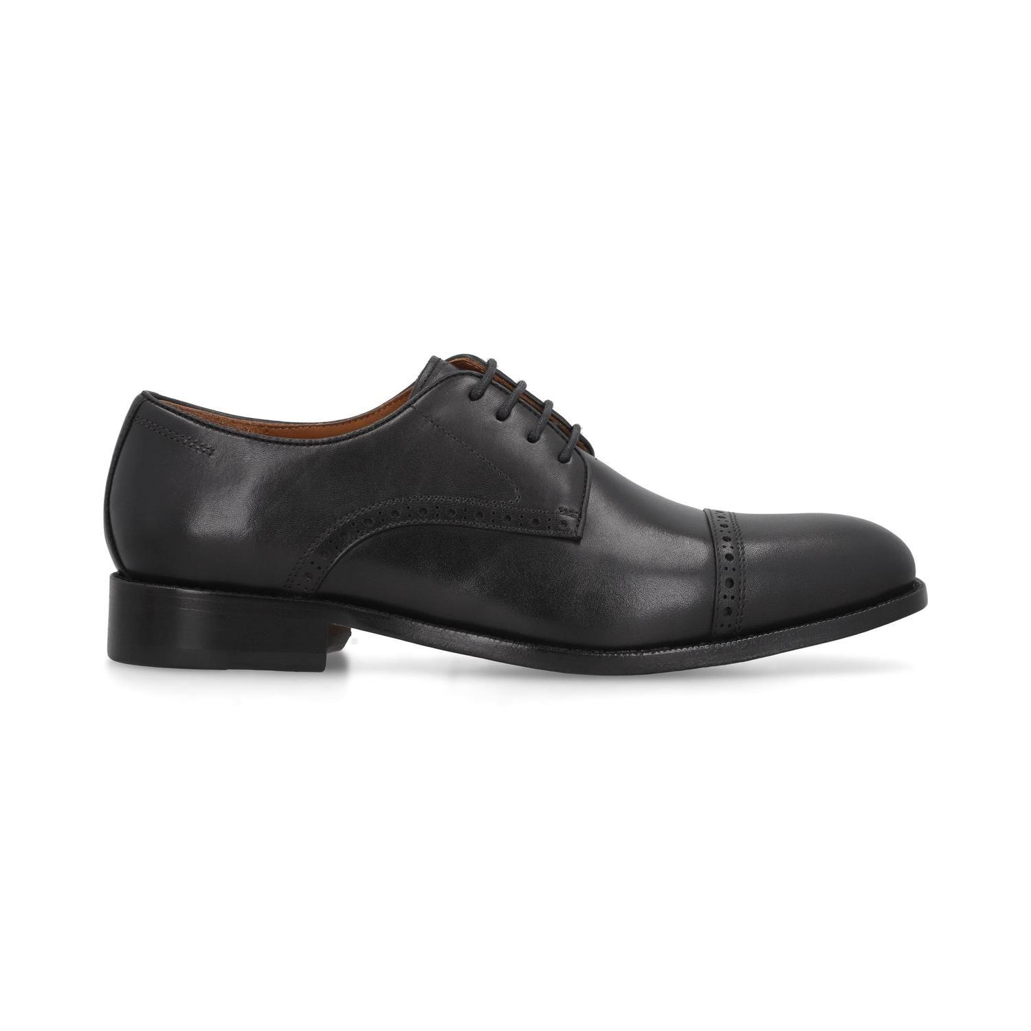 ZAPATOS HOMBRE SUELA CUERO FINTOWN-0-02 NEGRO-1