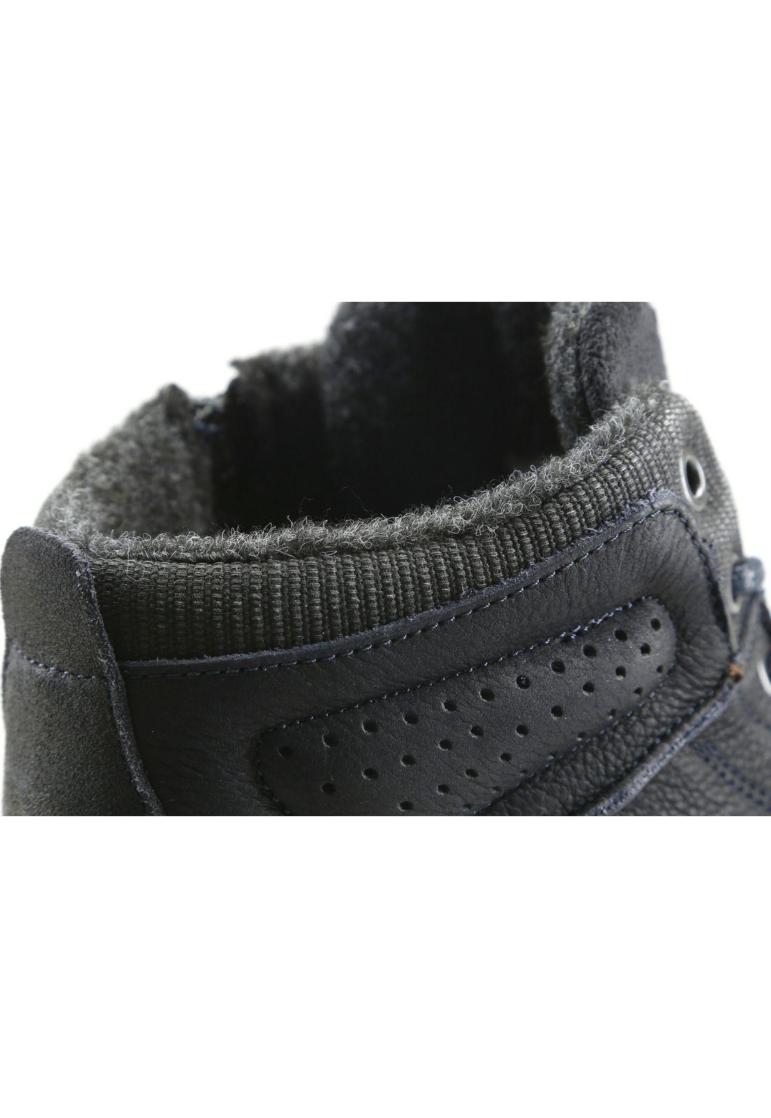Zapatillas Cuero Caña Alta Court-6-76 Azul-3