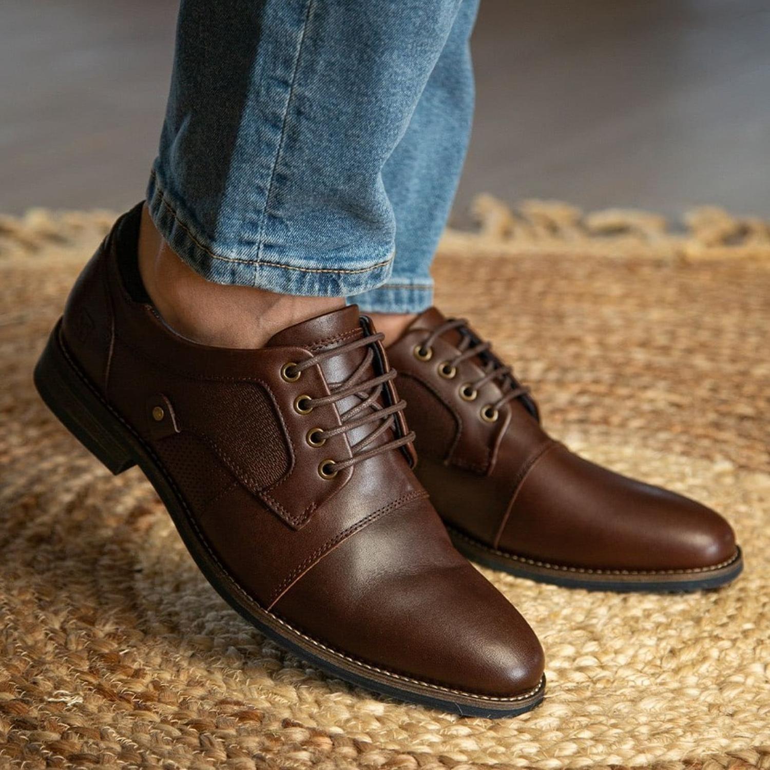 Zapatos Hombre Cuero Denizen-0-01-Cafe1-3