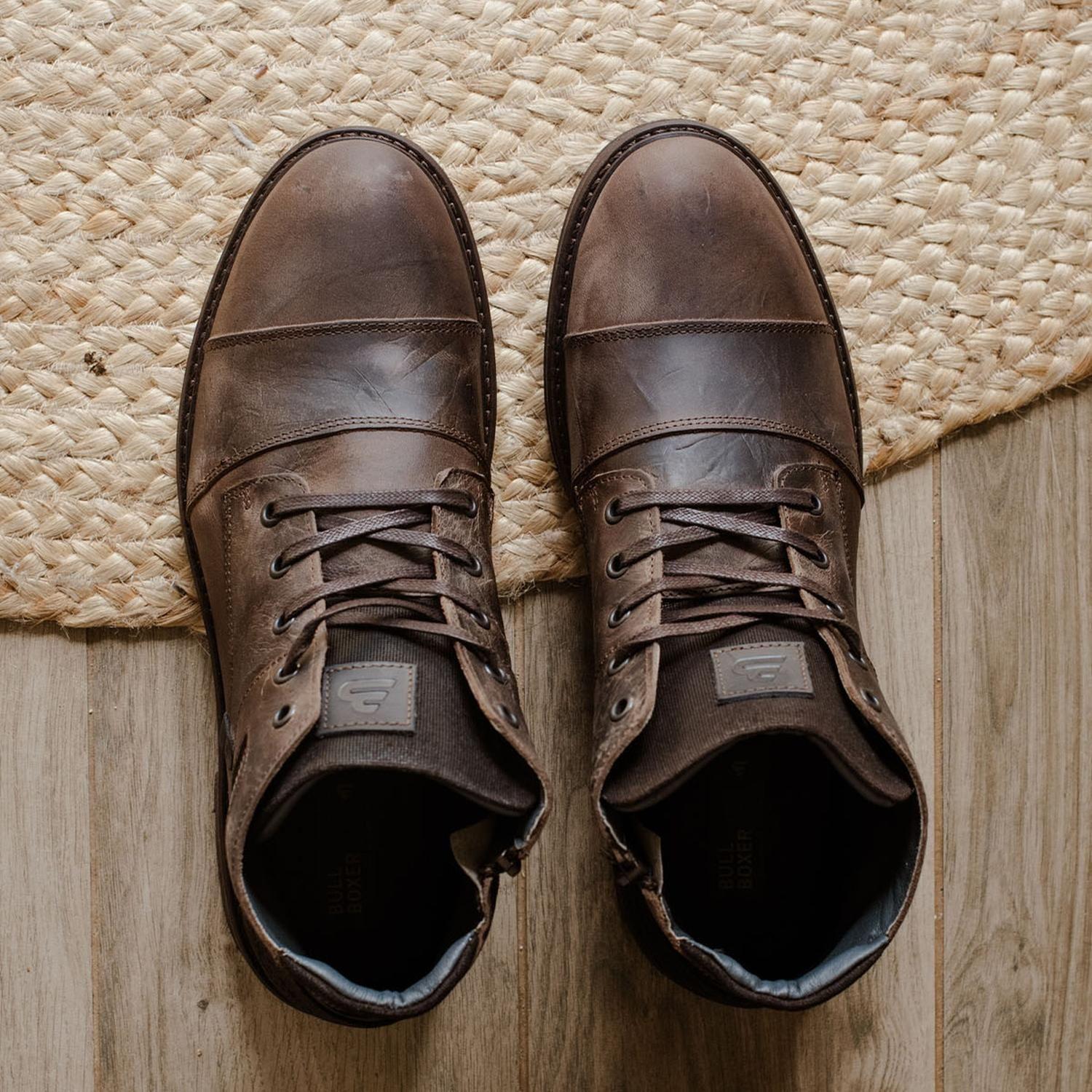 BULLBOXER BOTINES HOMBRE CUERO CONNOR-6-18 CAFÉ-1