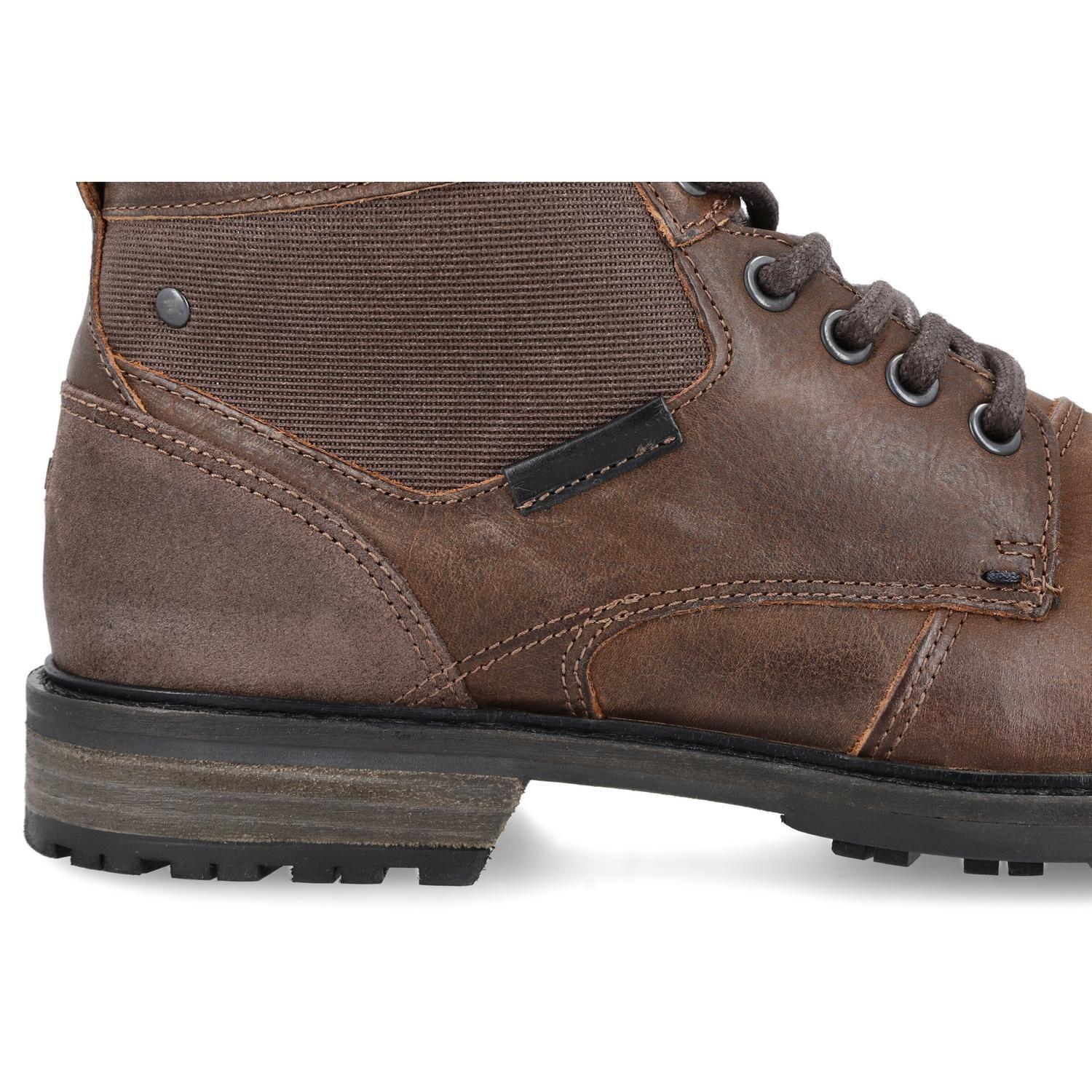 BOTINES HOMBRE CUERO Y TEXTIL AMSTERDAM-6-71 CAFÉ-3
